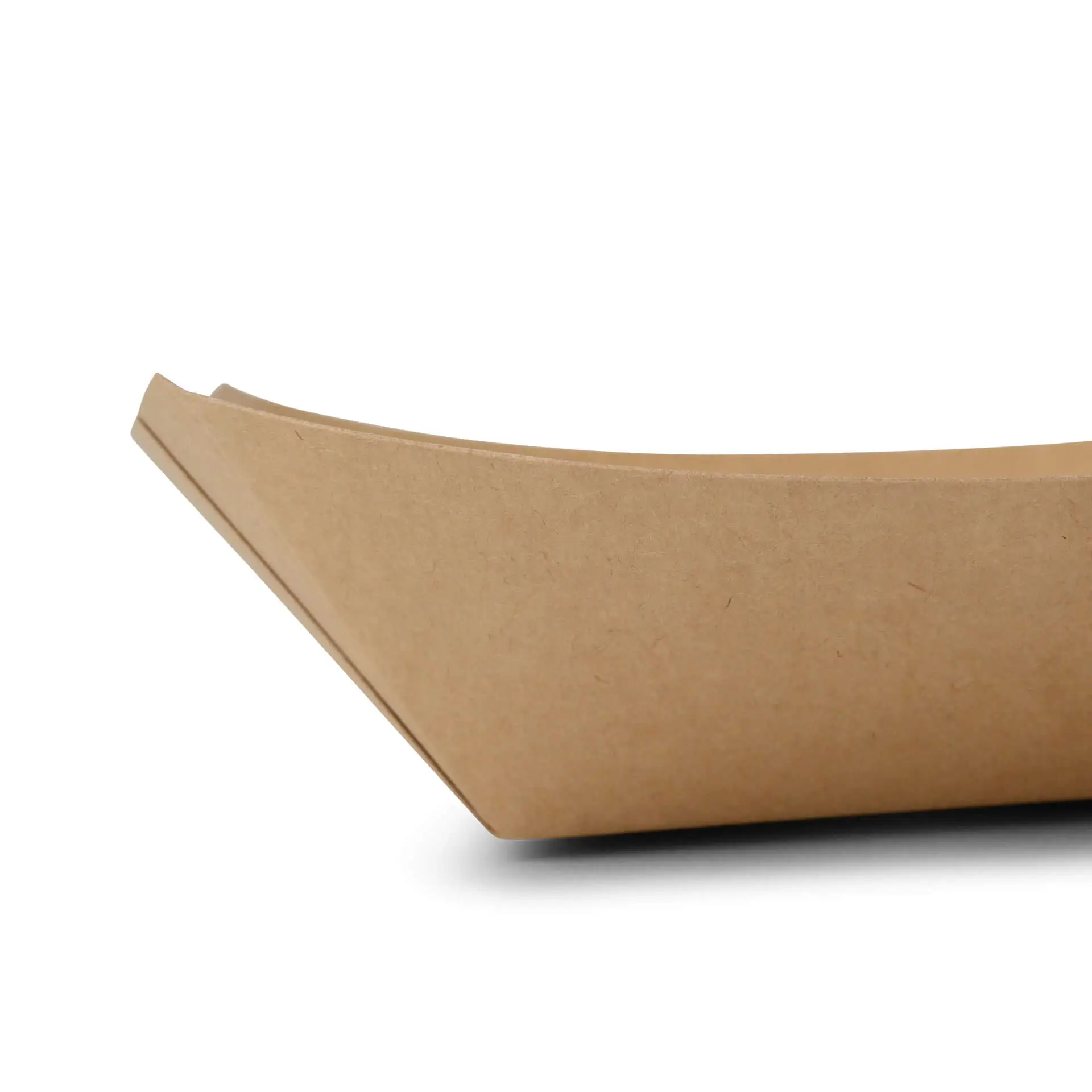 Barquette à snack en carton (revêtue) 500 ml, 20,5 x 14 x 3 cm, marron