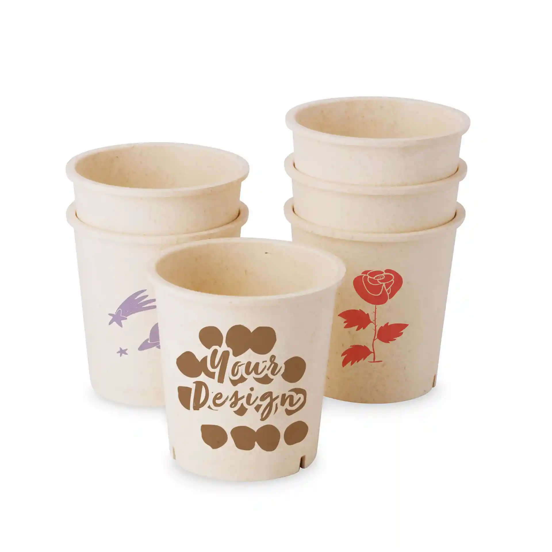 Mehrweg Suppenbecher bedrucken, 400 ml, creme-weiss