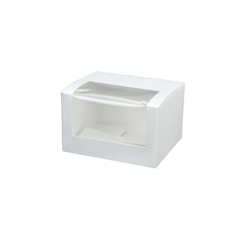 Patisserie-Boxen 13 x 11 x 8 cm, PLA-Fenster, weiß