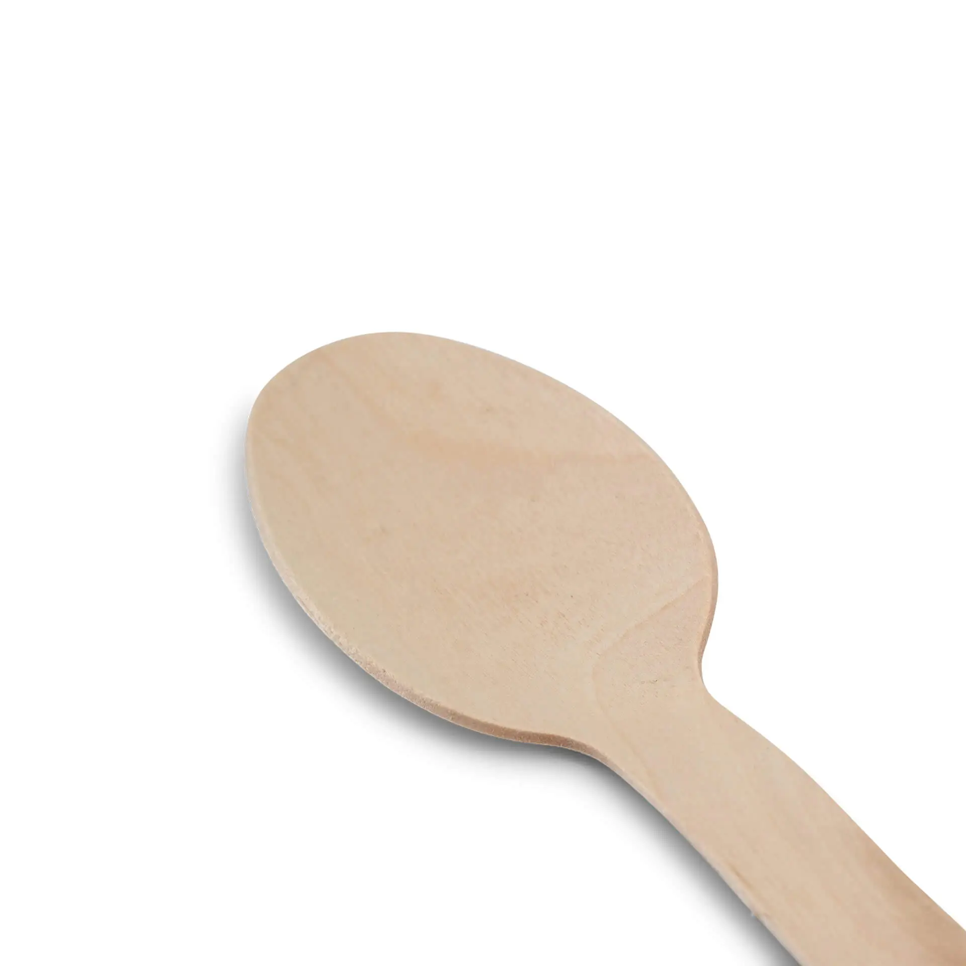 Holzlöffel mit glatter Oberfläche, ca. 18 cm lang, aus braunem Holz mit bio-beschichteter Oberfläche.