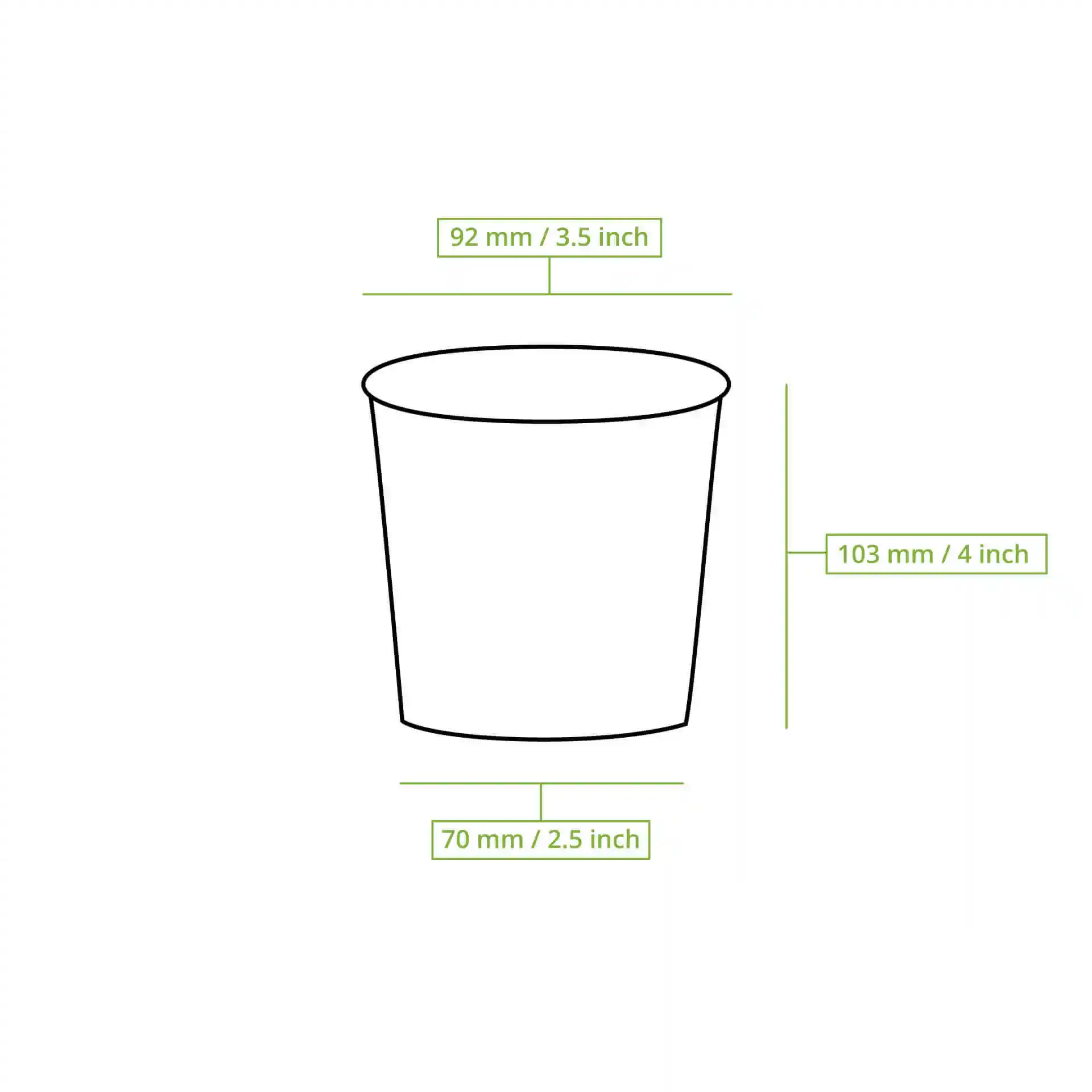 Eisbecher aus Pappe XXL, 400 ml, max. 450 ml, Ø 92 mm, braun