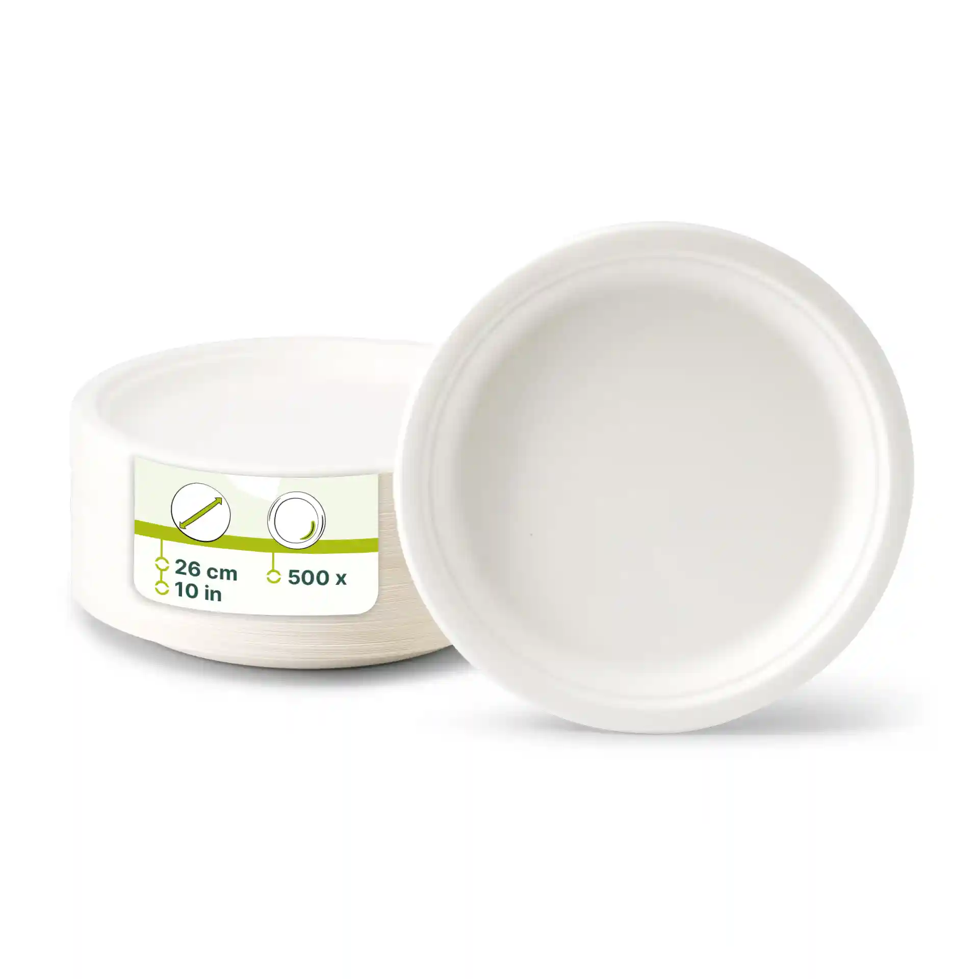 Teller aus Zuckerrohr  Ø 26 cm, rund