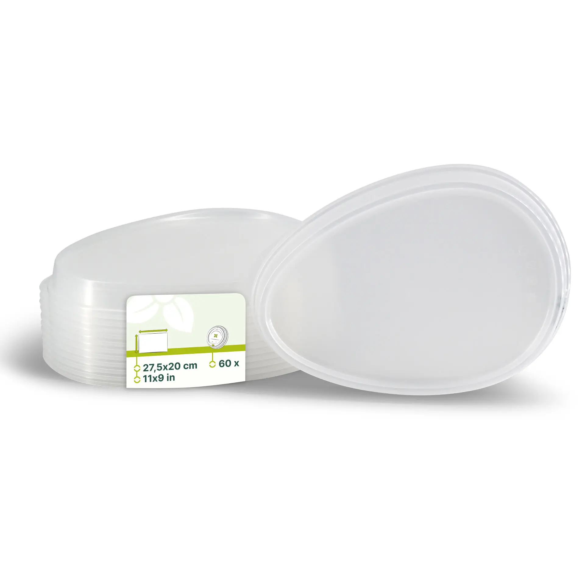 Mehrwegdeckel  "merways Plate" 27,5 x 20 x 3 cm, PP, transparent Mehrwegdeckel  "merways Plate" 27,5 x 20 x 3 cm, PP, transparent