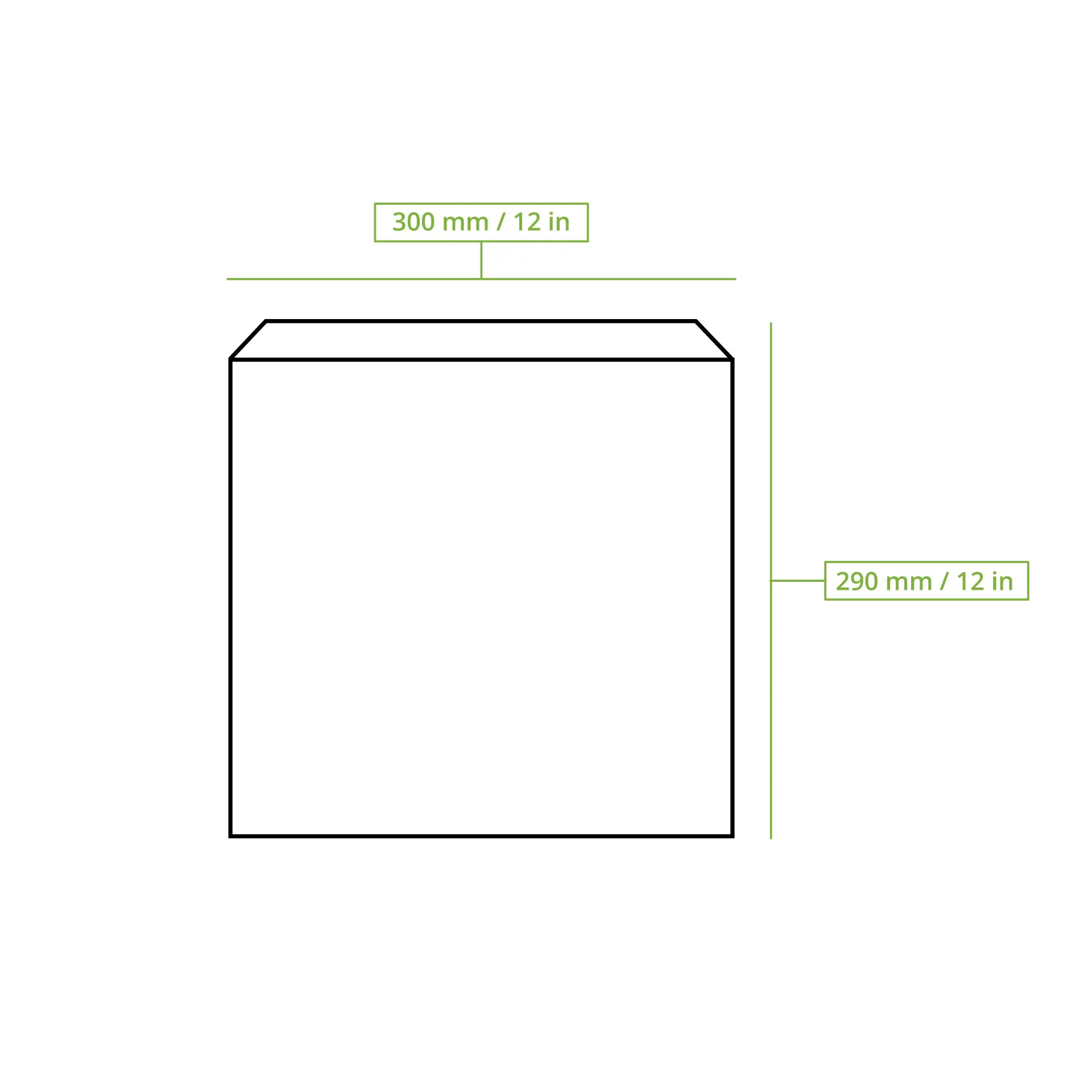 Sachet plat en papier brun, 30 x 29 cm