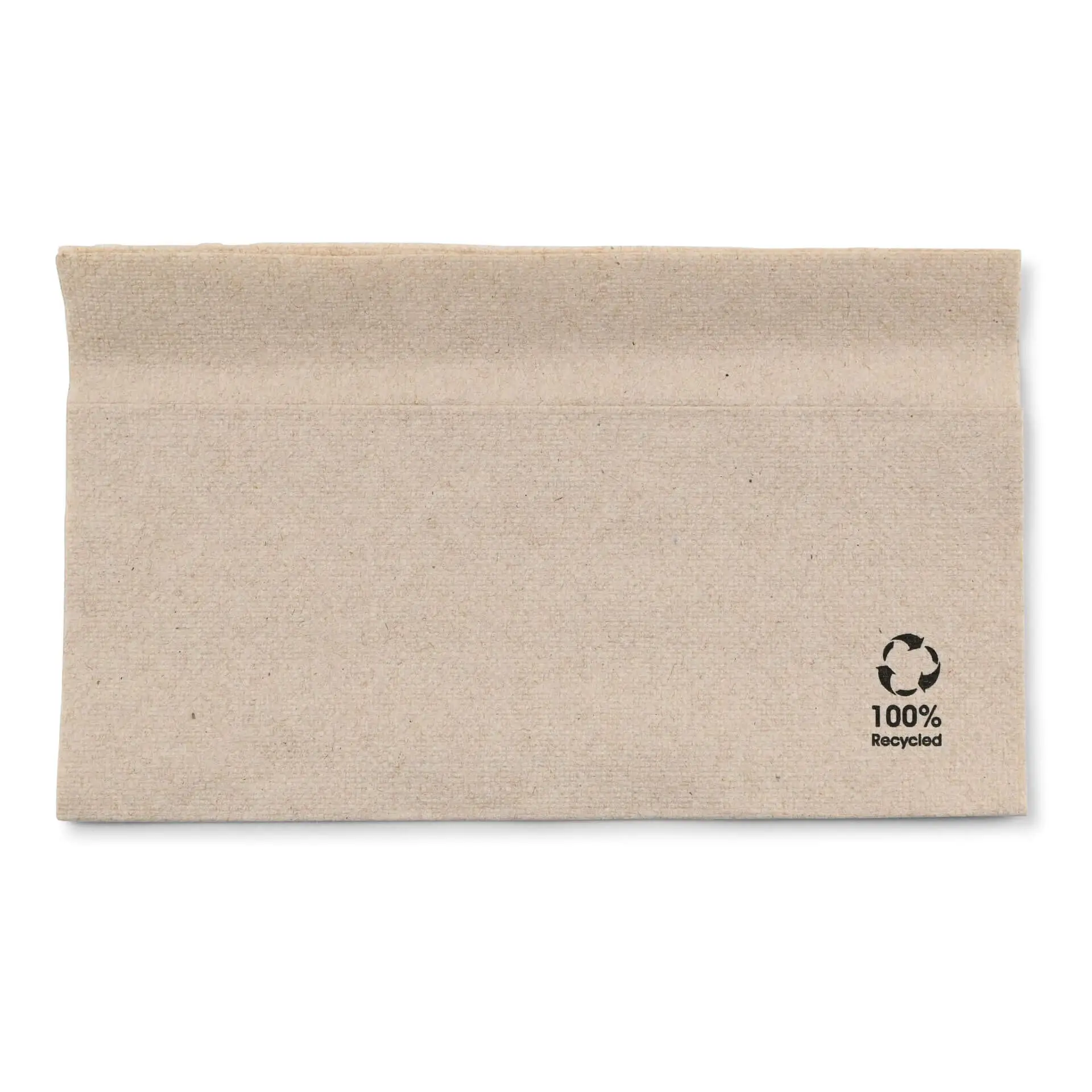 Servietten aus recyceltem Papier 33 x 33 cm, 1-lagig, 1/8 Falz, ungebleicht