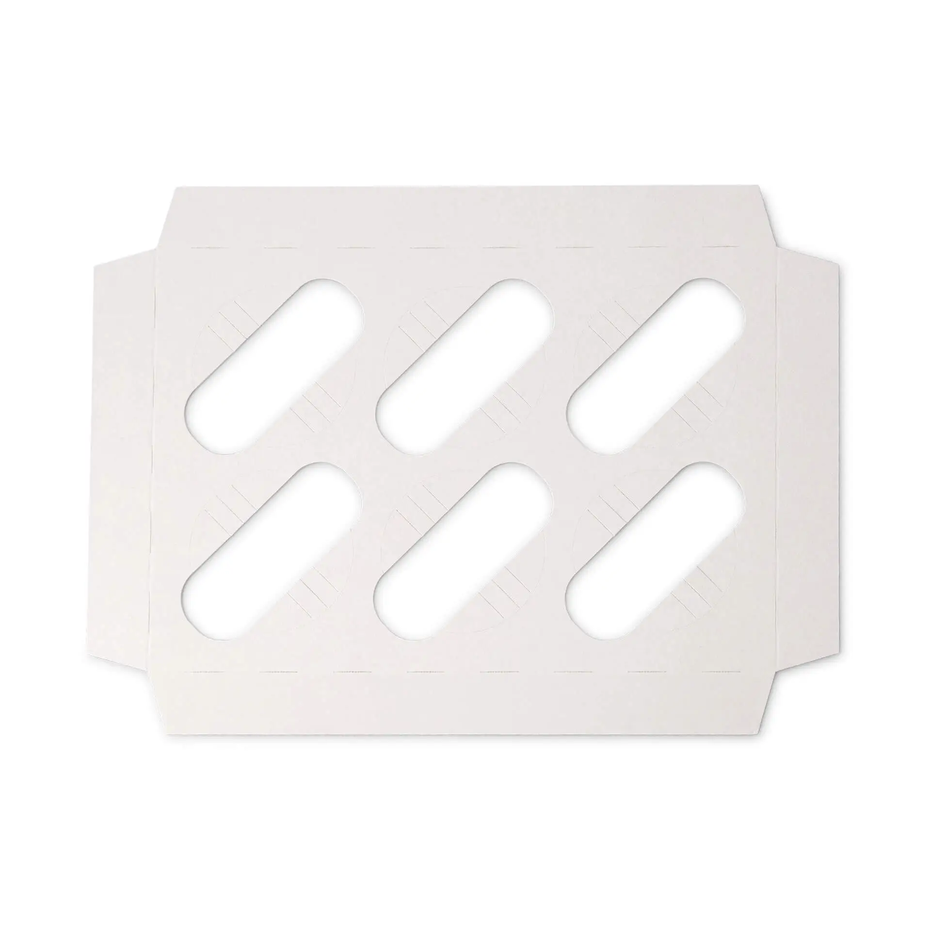 Inserts en carton pour boîtes à cupcakes 6 unités, blanc Inserts en carton pour boîtes à cupcakes 6 unités, blanc