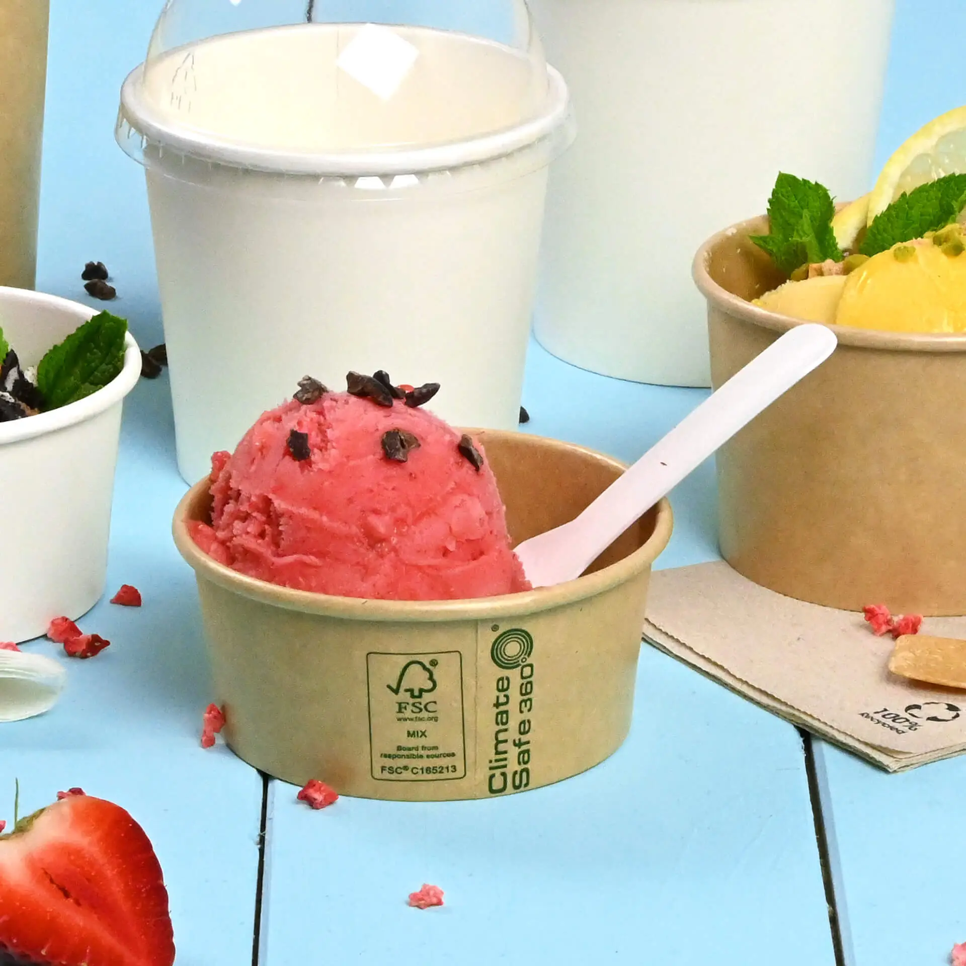 Pot à glace en carton XS, 4 oz, max. 6 oz, Ø 92 mm, brun dfc069511-eisbecher-aus-pappe-xs-100-ml-max-180-ml-92-mm-braun-6