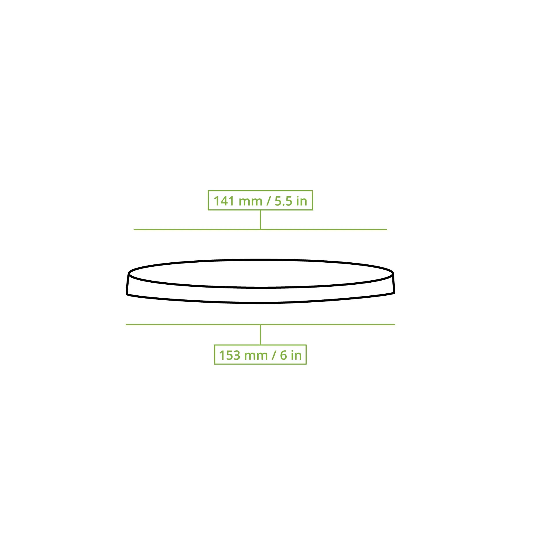 Couvercle transparent en rPET, Ø 150 mm Couvercle transparent en rPET, Ø 150 mm