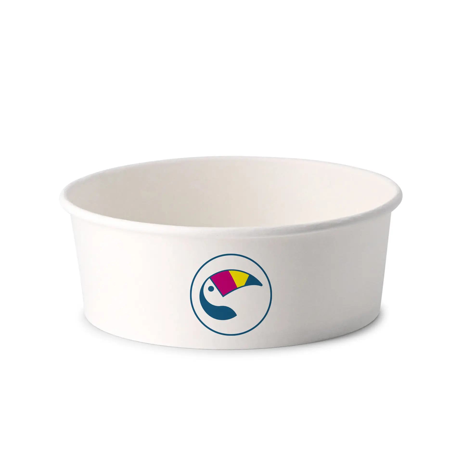 Bols à salade personnalisés / Bowls personnalisés, 1000 ml, Ø 185 mm, blanc, avec revêtement PE