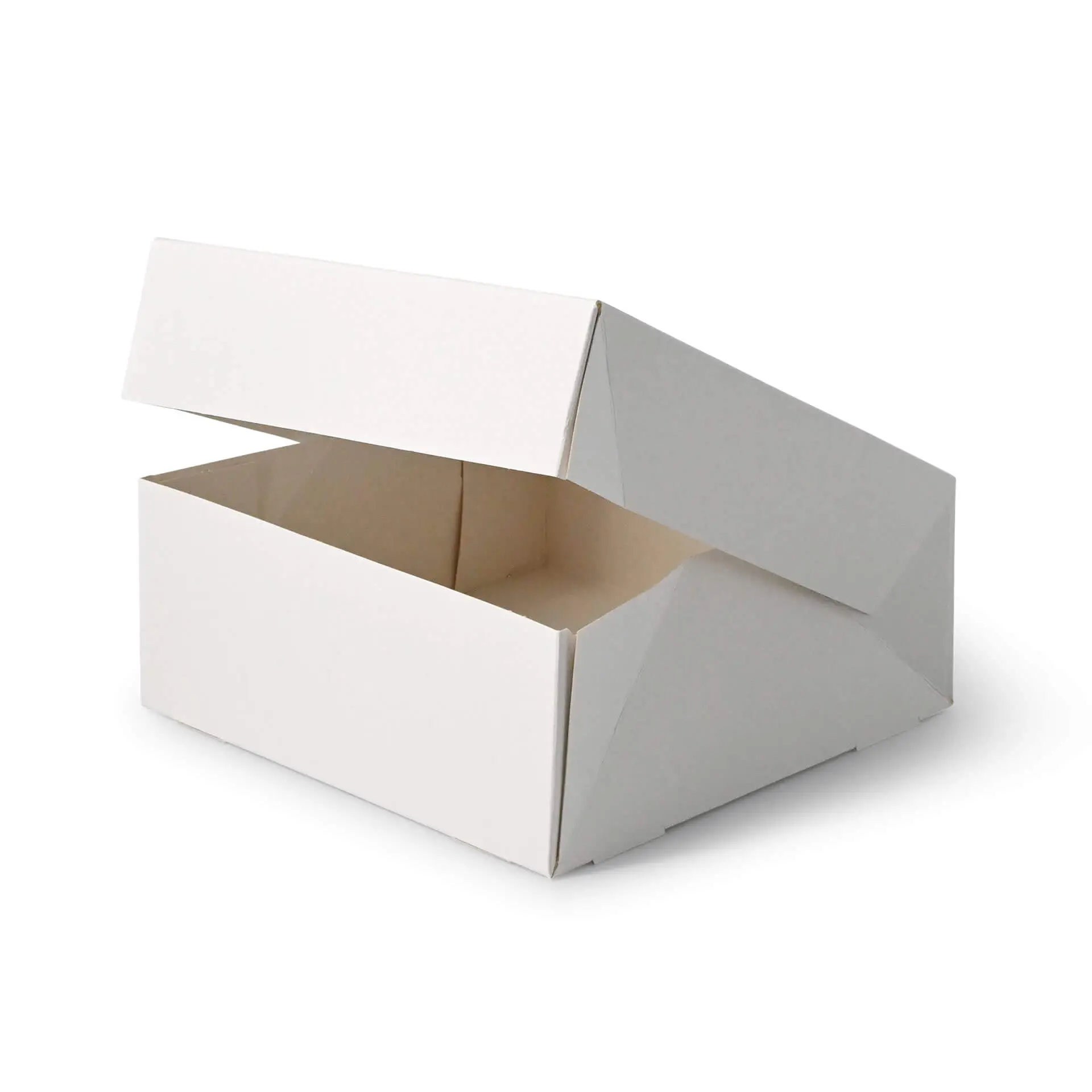 Patisserie Verpackungen 18 x 18 x 7,5 cm, Zellulose-Fenster, weiss
