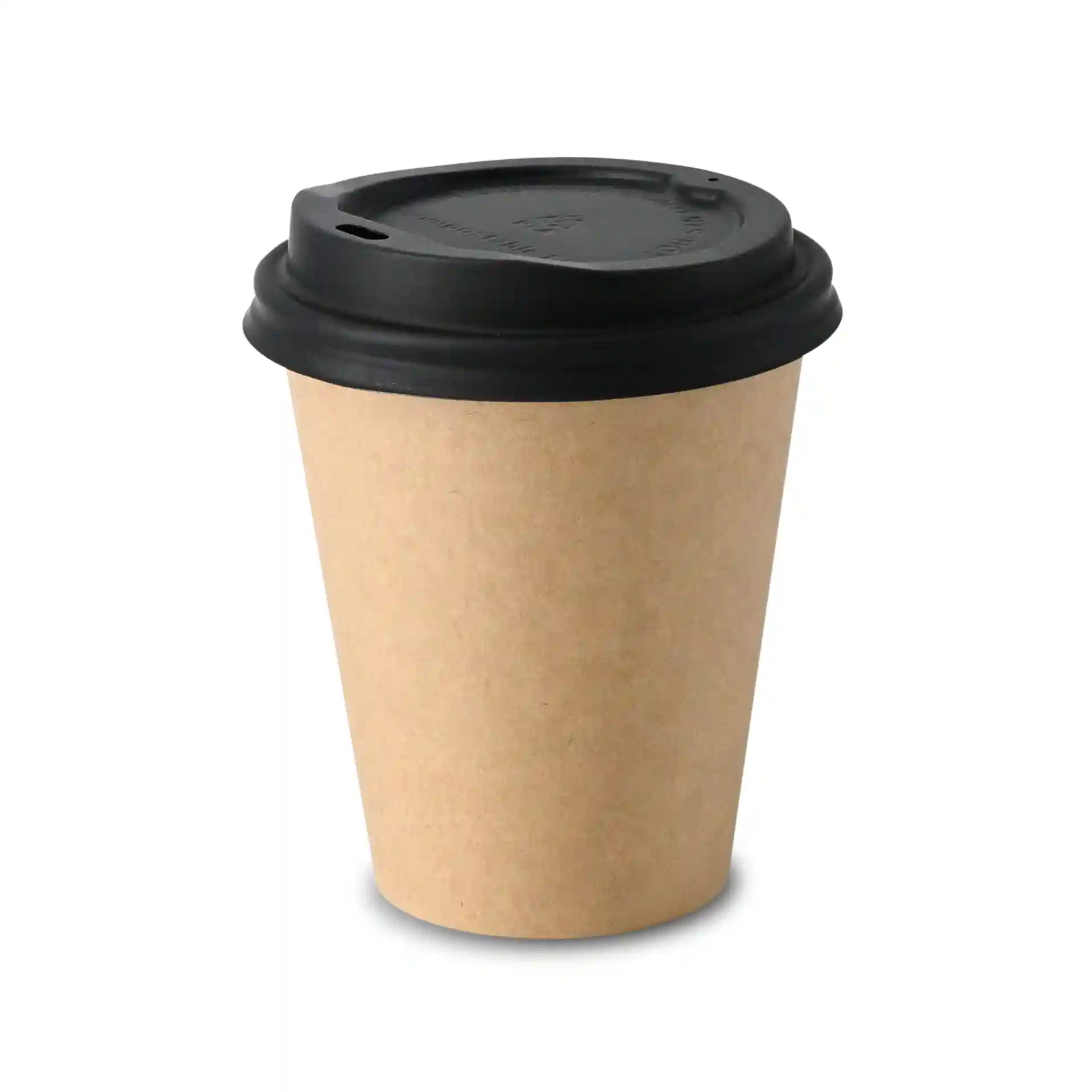 Pappbecher 250 ml / 10 oz, Ø 90 mm, einwandig, braun, PLA-beschichtet