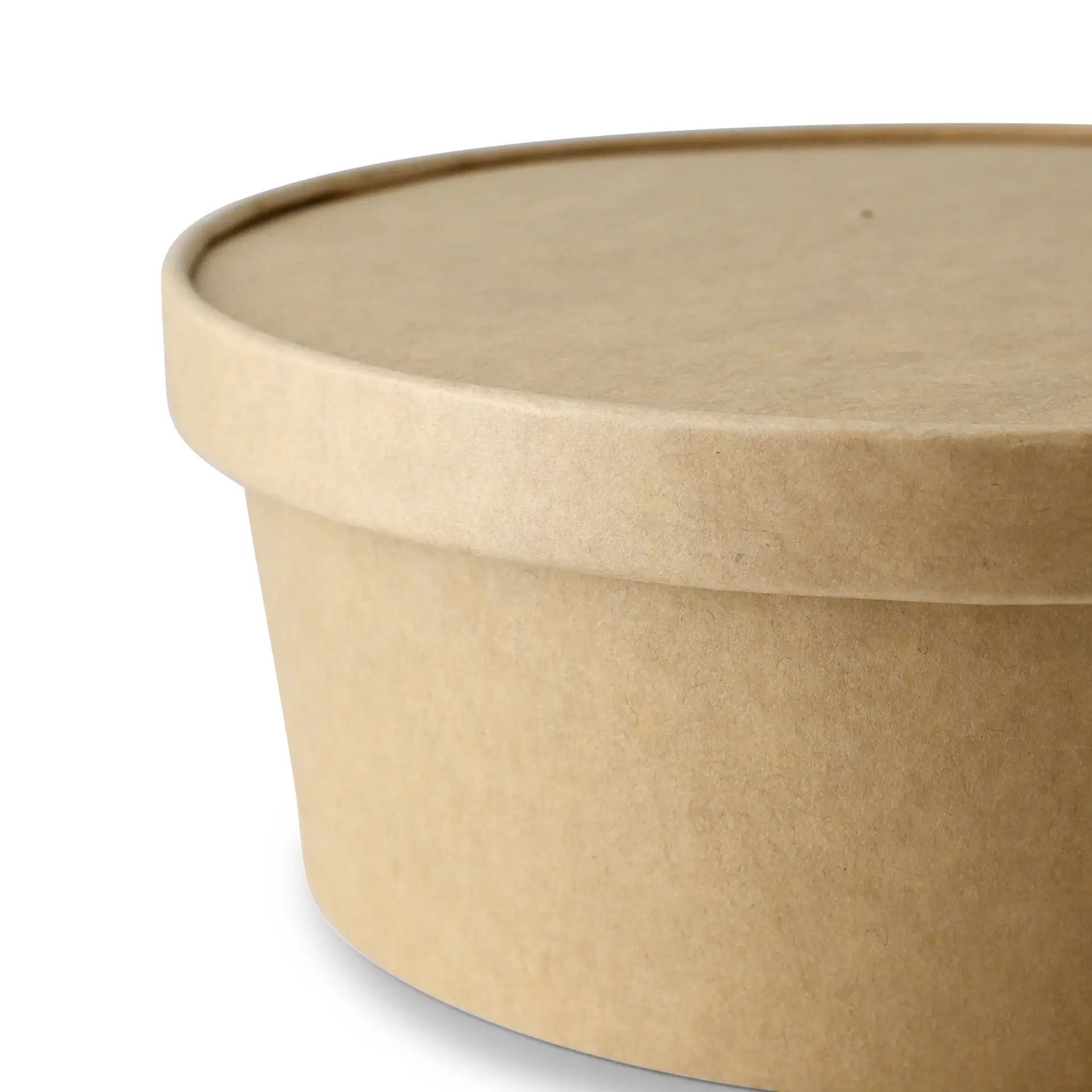 Couvercle à membrane en carton (revêtement biologique) Ø 185 mm, marron