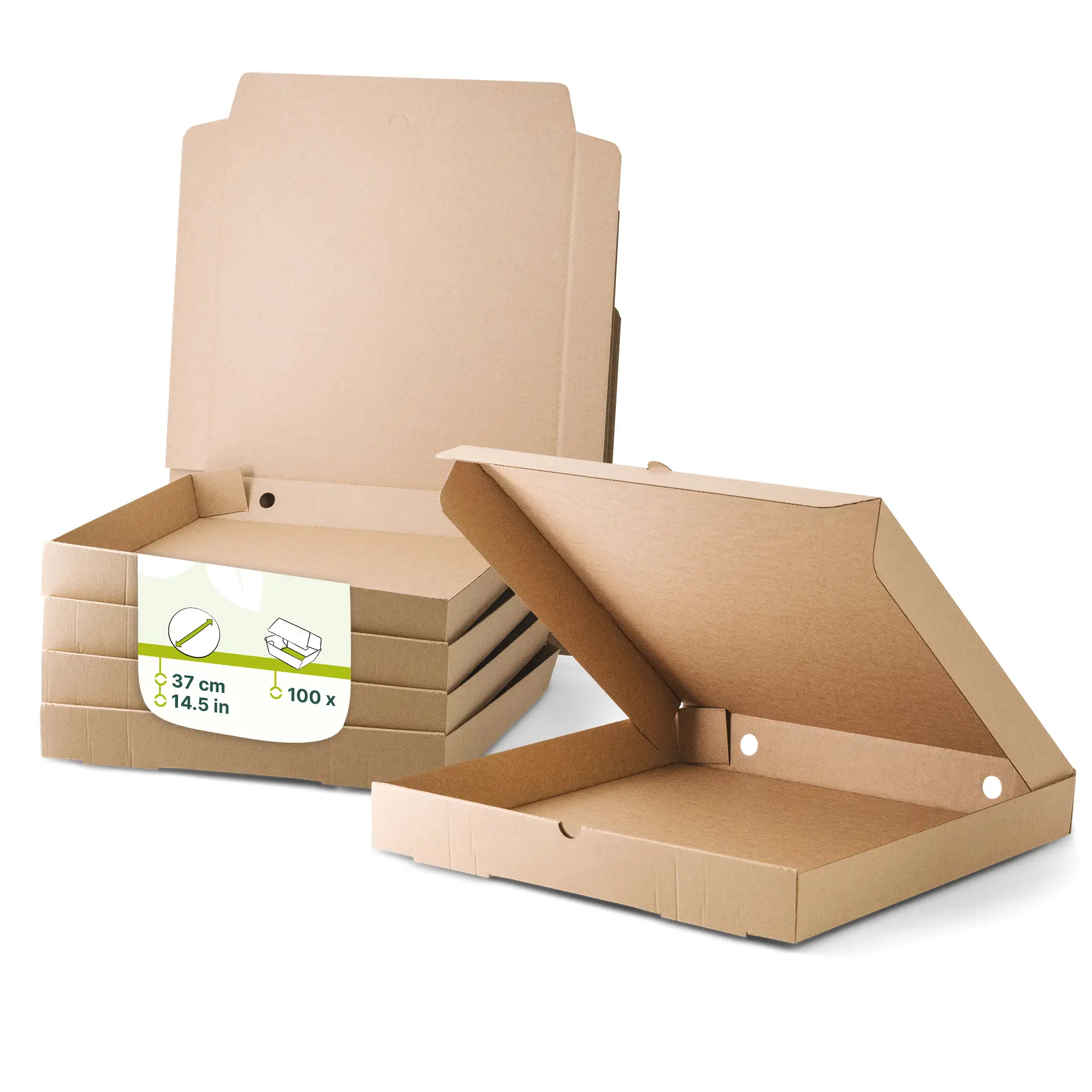Pizzakartons Ø 37 cm, braun Pizzakartons Ø 37 cm, braun