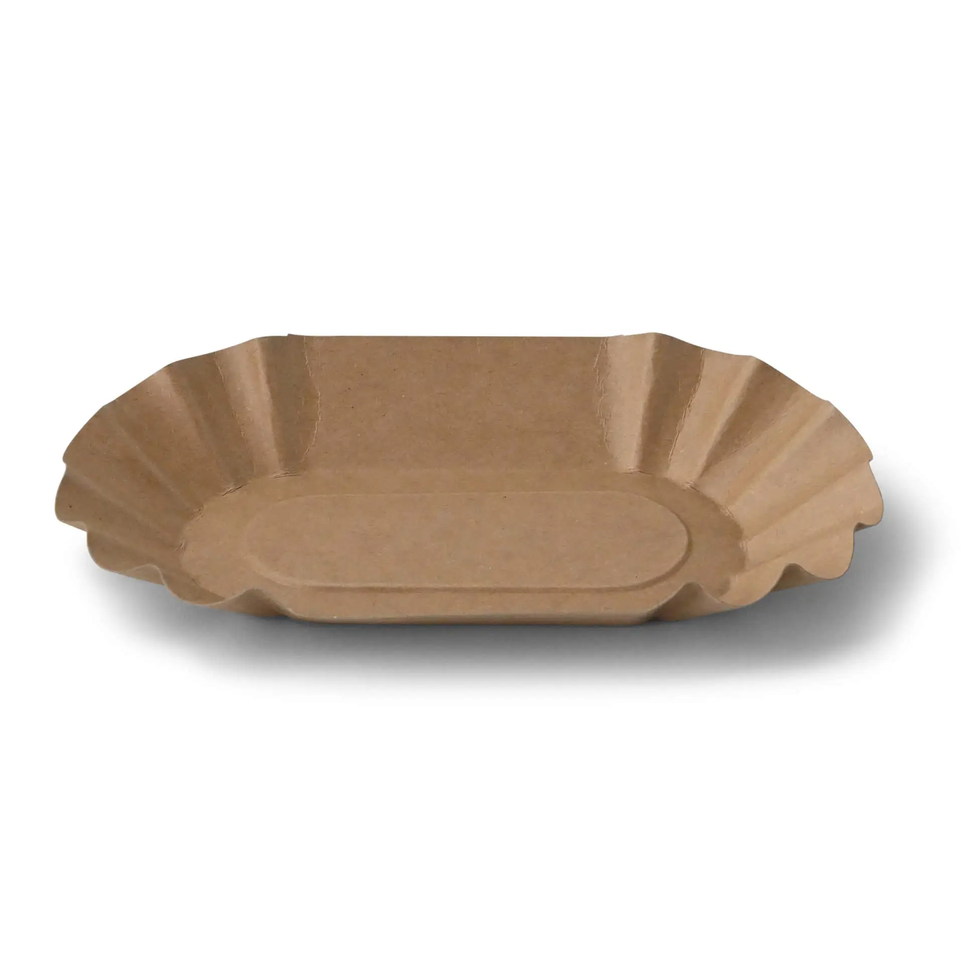 Pappschalen 19,5 x 11 x 3,2 cm, braun, oval