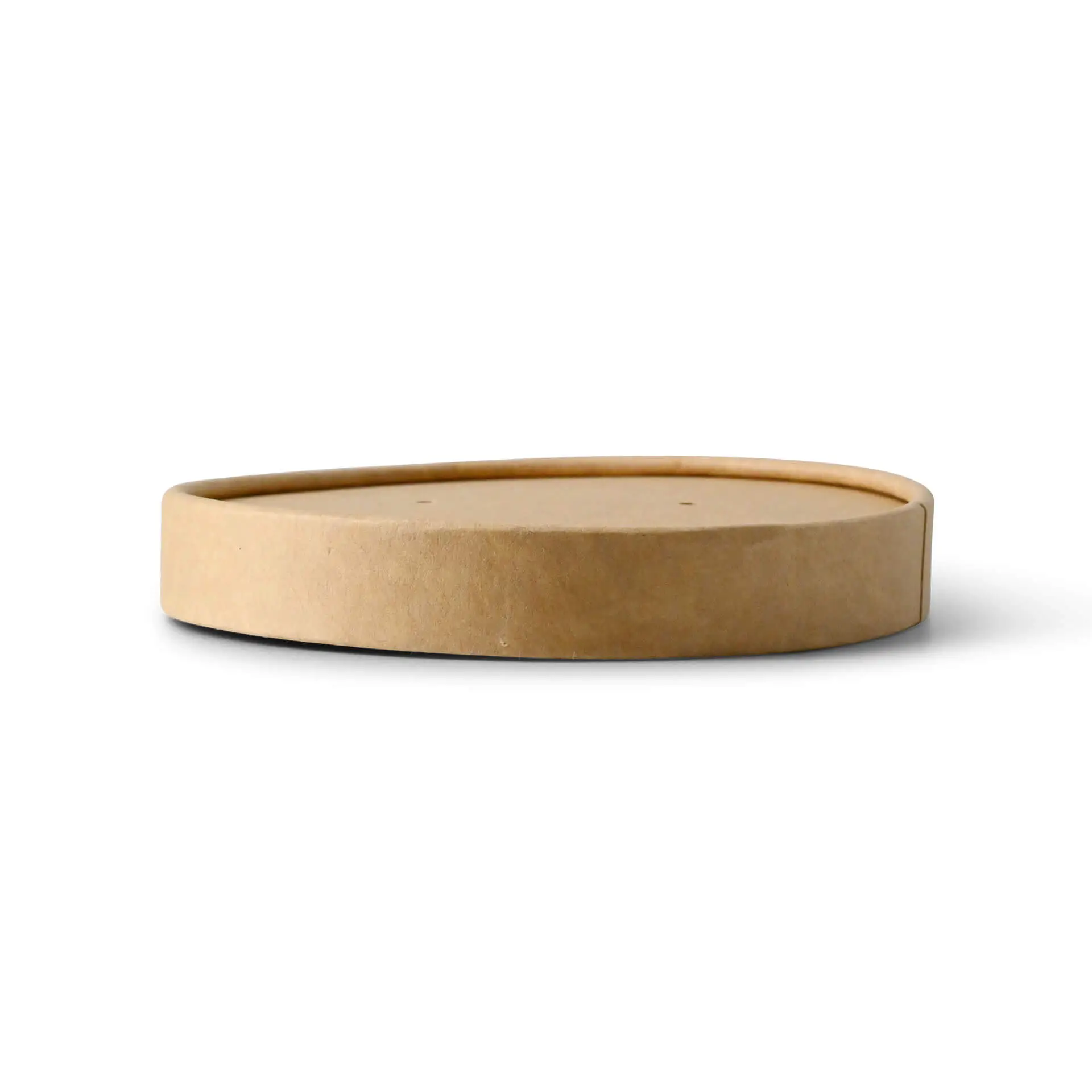 Couvercle en carton avec membrane (revêtu de PE) Ø 95 mm, brun (pour gobelets à soupe)