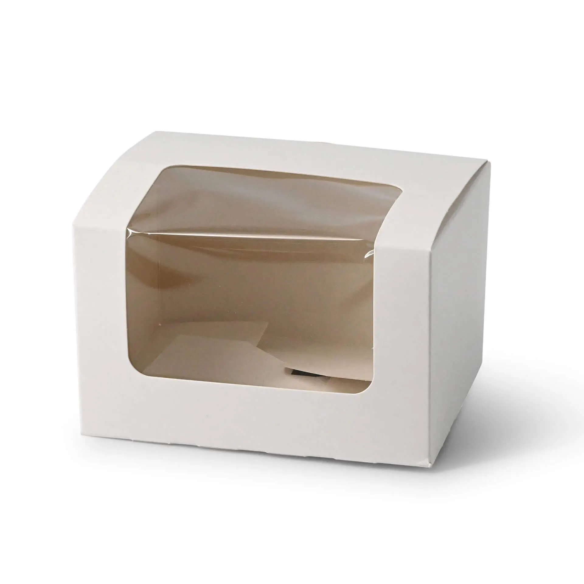 Patisserie Verpackungen 13 x 11 x 8 cm, Zellulose-Fenster, weiss