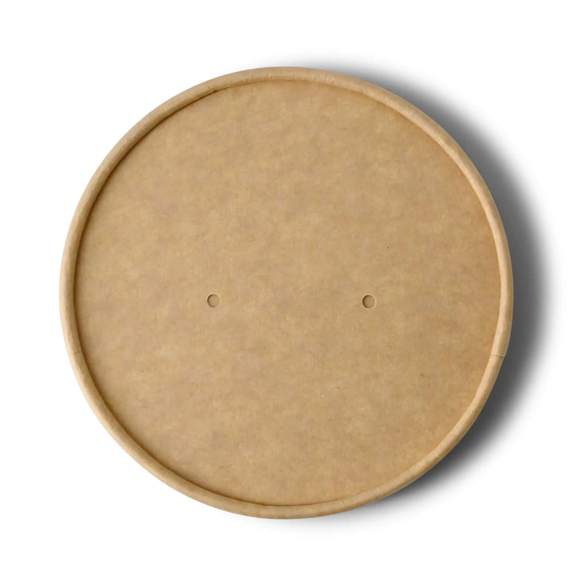 Pappdeckel mit Membran (beschichtet) Ø 95 mm, braun (für Suppenbecher) Pappdeckel mit Membran (beschichtet) Ø 95 mm, braun (für Suppenbecher)