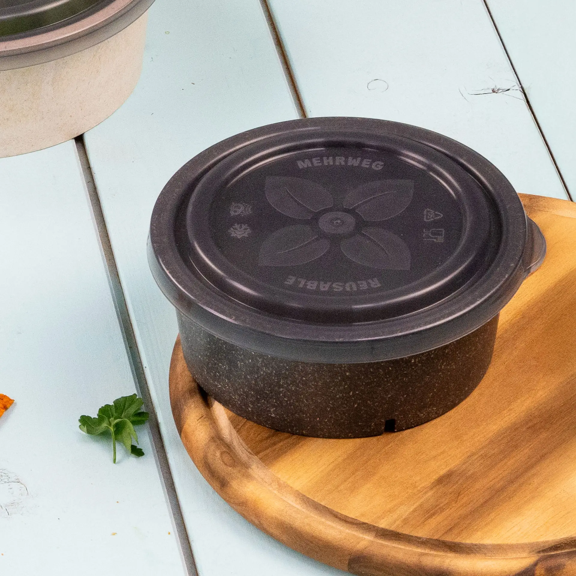 Couvercle réutilisable «merways Bowl» gris, Ø 150mm, PP dfc008091-mehrwegdeckel-merways-bowl-150-mm-pp-grau-7