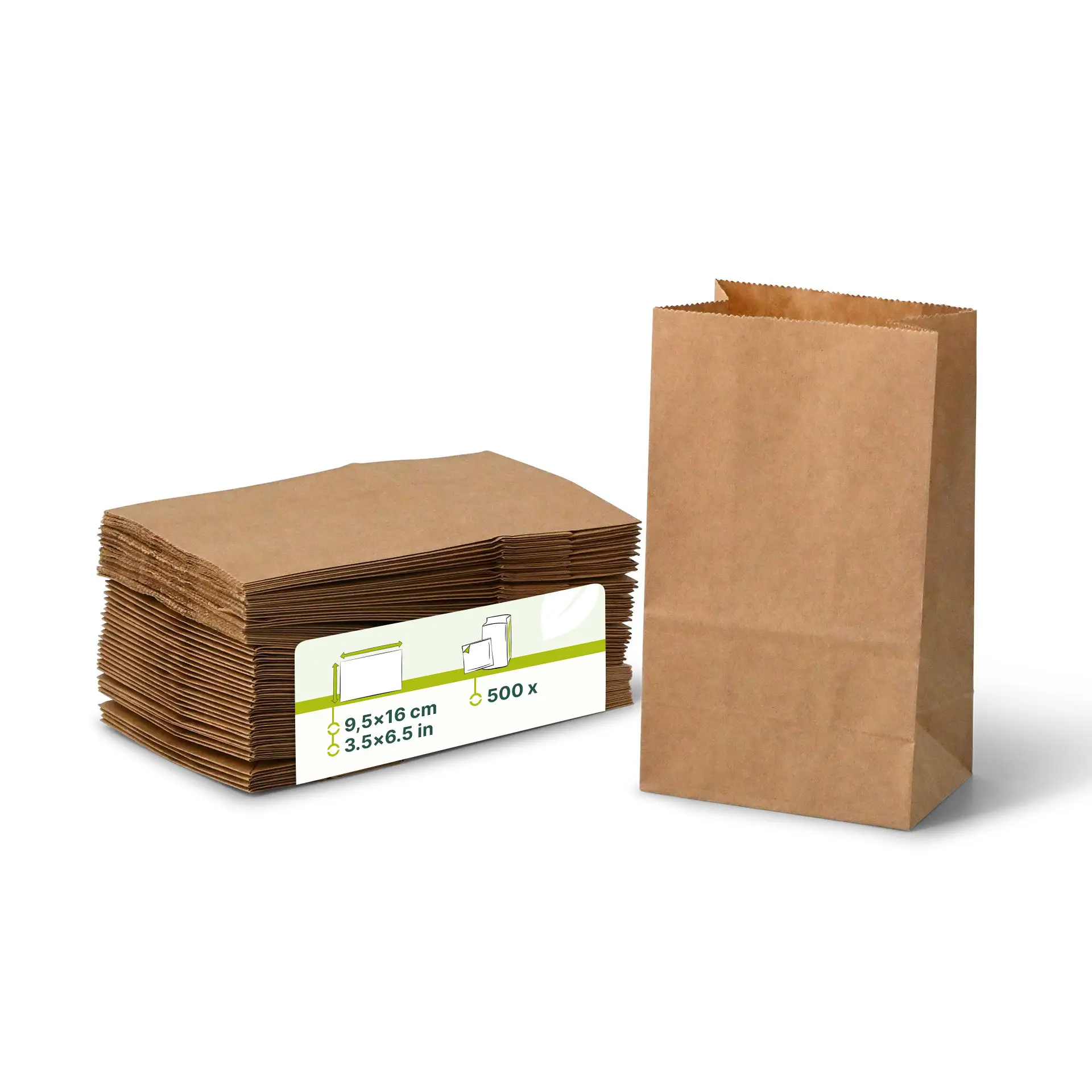 Sac SOS kraft brun S, 9,5 x 6 x 16 cm dre03912-blockbeutel-s-95-x-6-x-16-cm-braun-kraftpapier