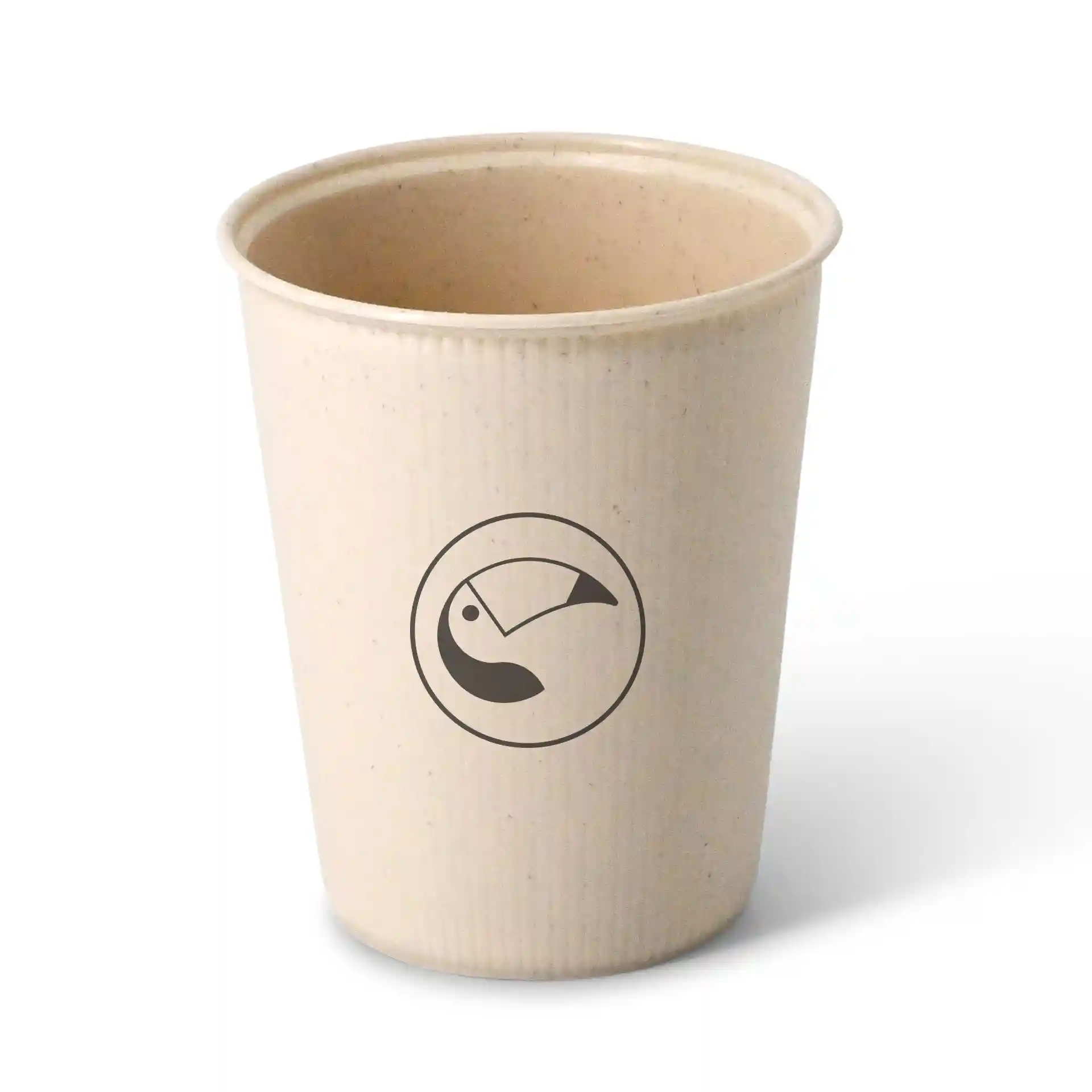 Mehrwegbecher bedruckt, Riffeloptik, 250 ml / 10 oz, Ø 80 mm