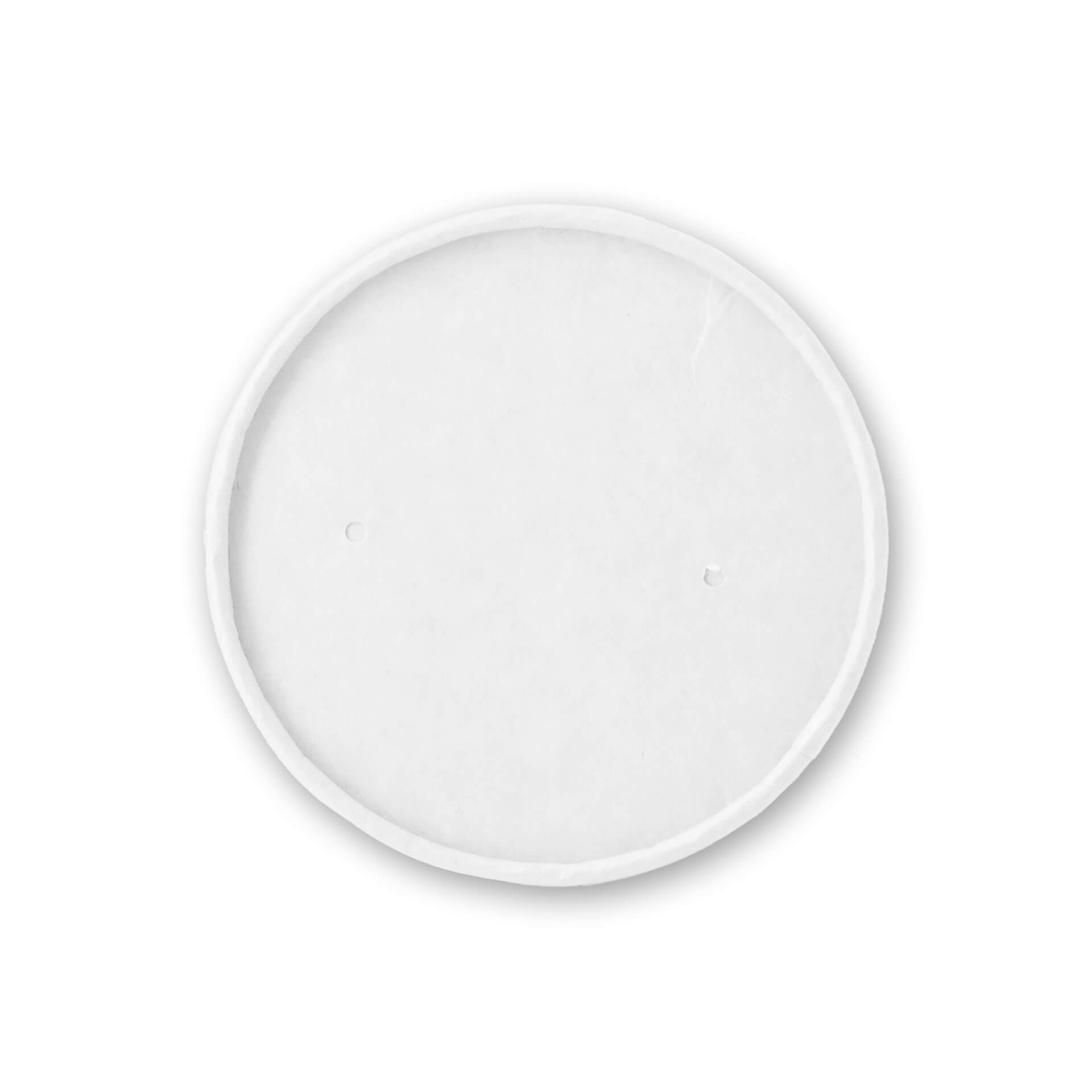 Karton-Deckel Ø 92 mm, weiß, rund (f. Papp-Eisbecher)