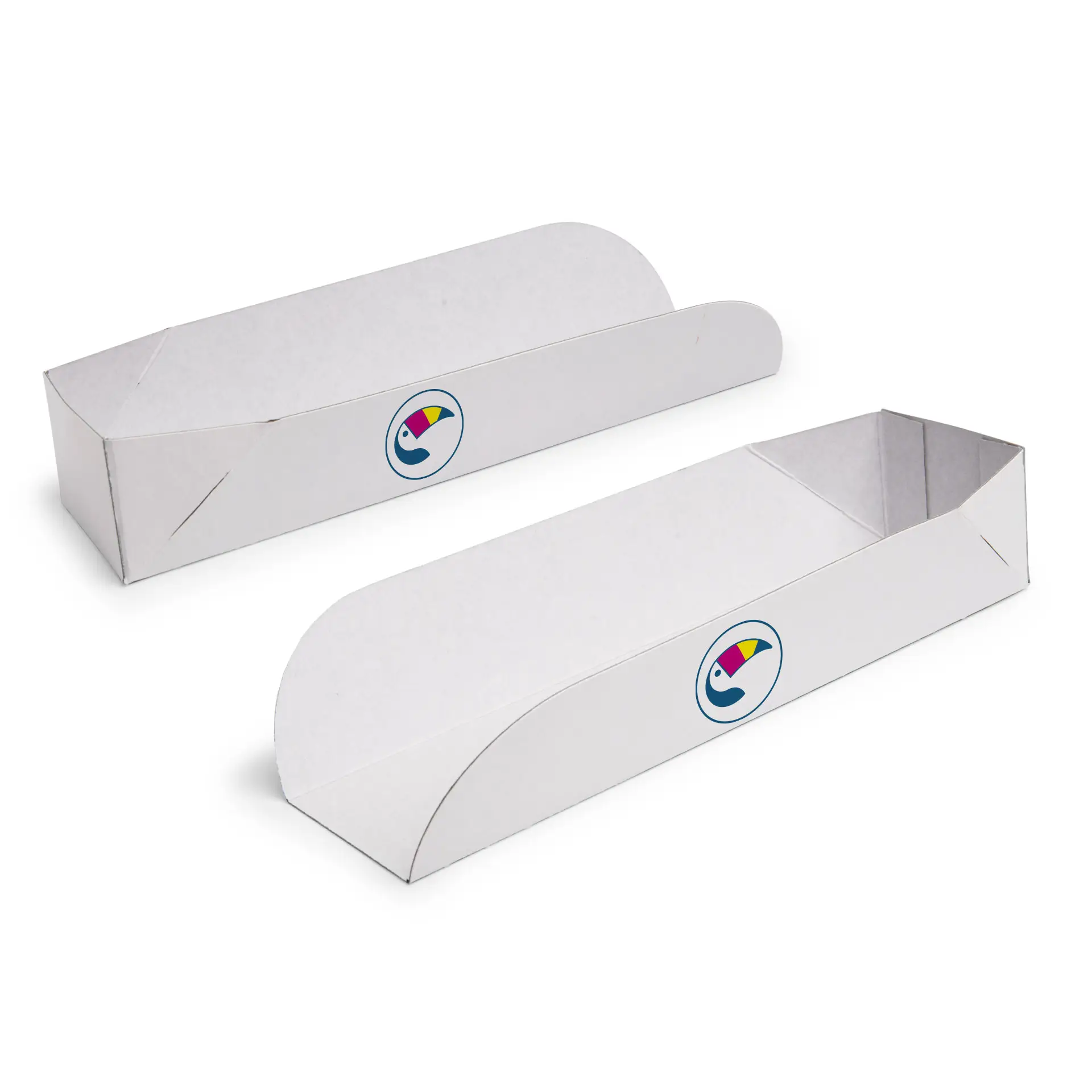Hot Dog Verpackung bedrucken, 20 x 5 x 4 cm, weiss