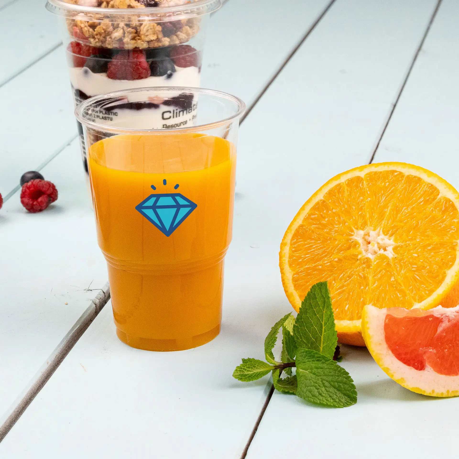 Gobelets en plastique personnalisés 250 ml / 10 oz, transparents, PLA