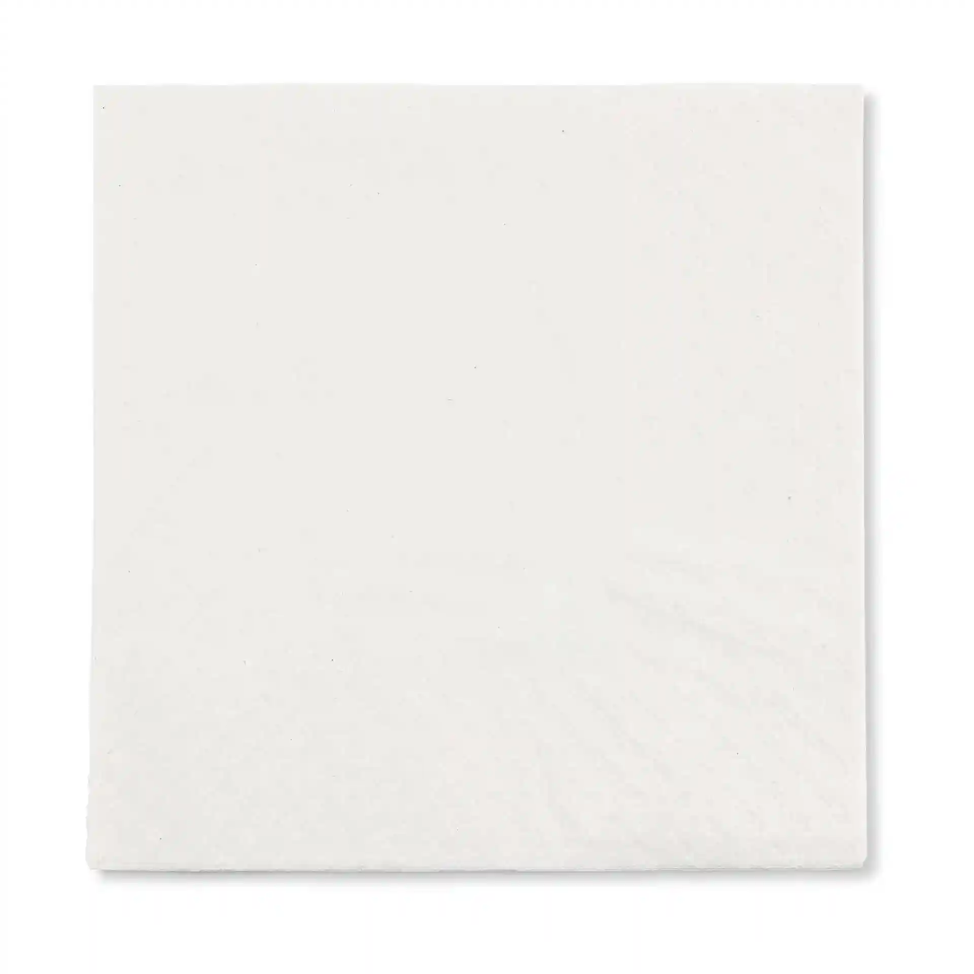 Tovagliolo di carta quadrato bianco, 33 x 33 cm, 2 veli, con simbolo di riciclo nero e testo in basso.
