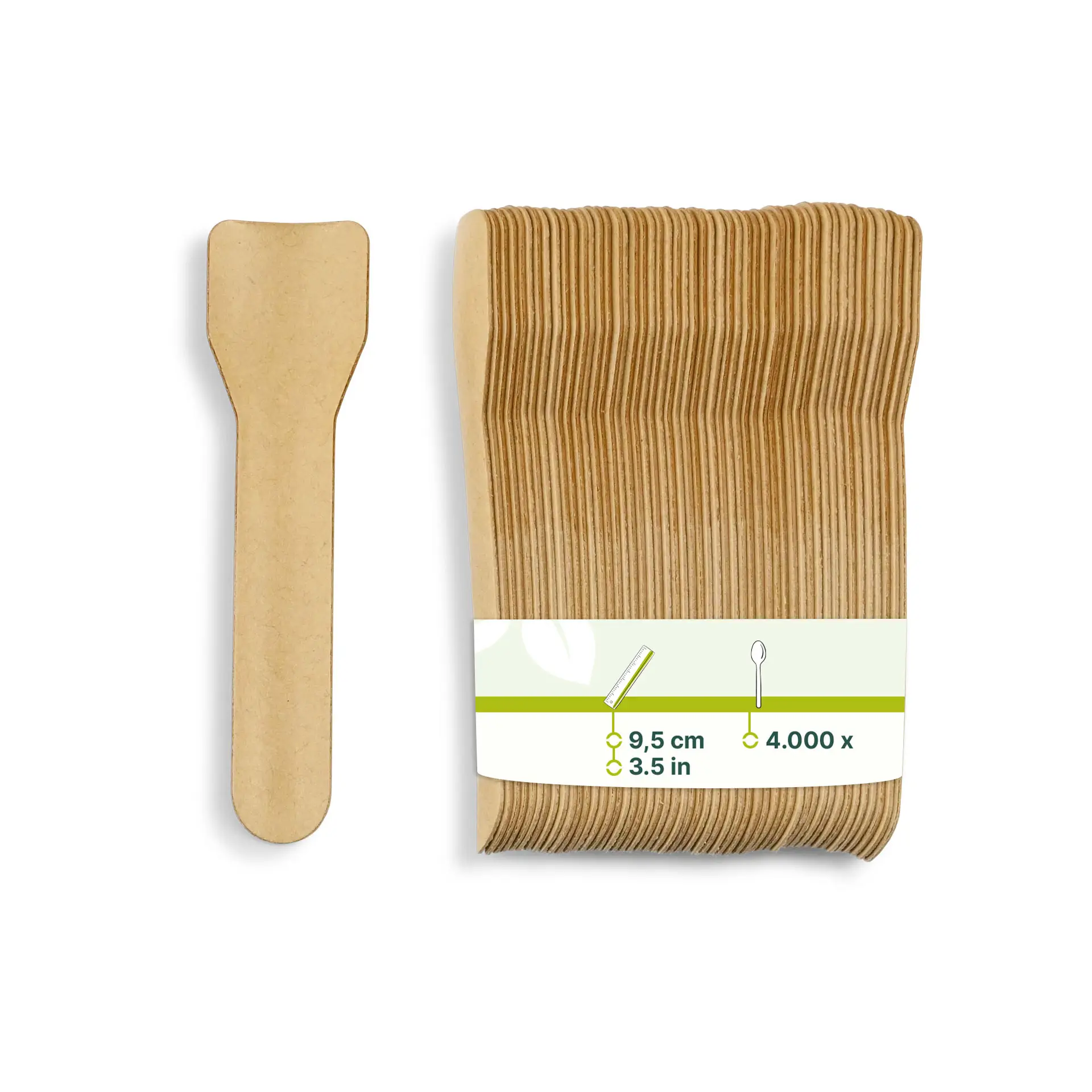 Spatule à glace en papier brun, 9,5 cm dse06216-eisspatel-aus-papier-95-cm-braun