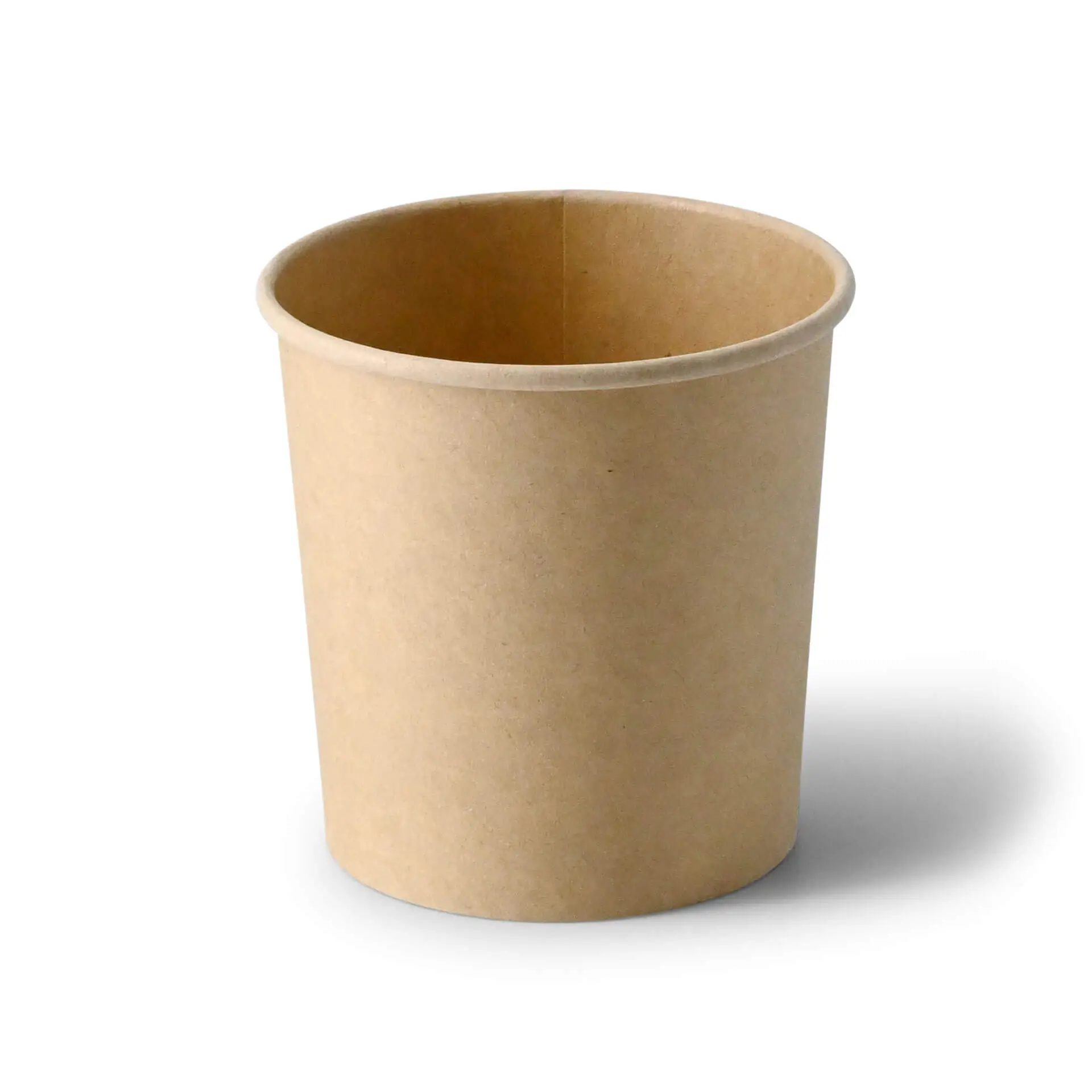 Suppenbecher to go aus Karton (bio-beschichtet) 300 ml / 12 oz, Ø 90 mm, braun