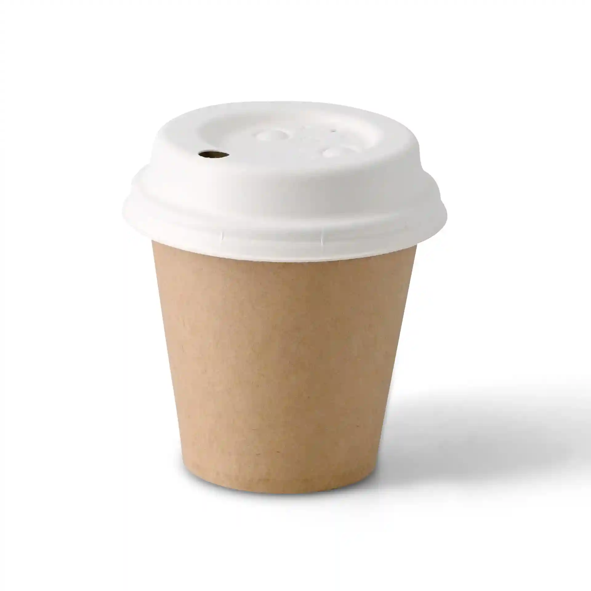 Gobelet en carton 150 ml / 6 oz, Ø 80 mm, simple paroi, brun, revêtu de PLA