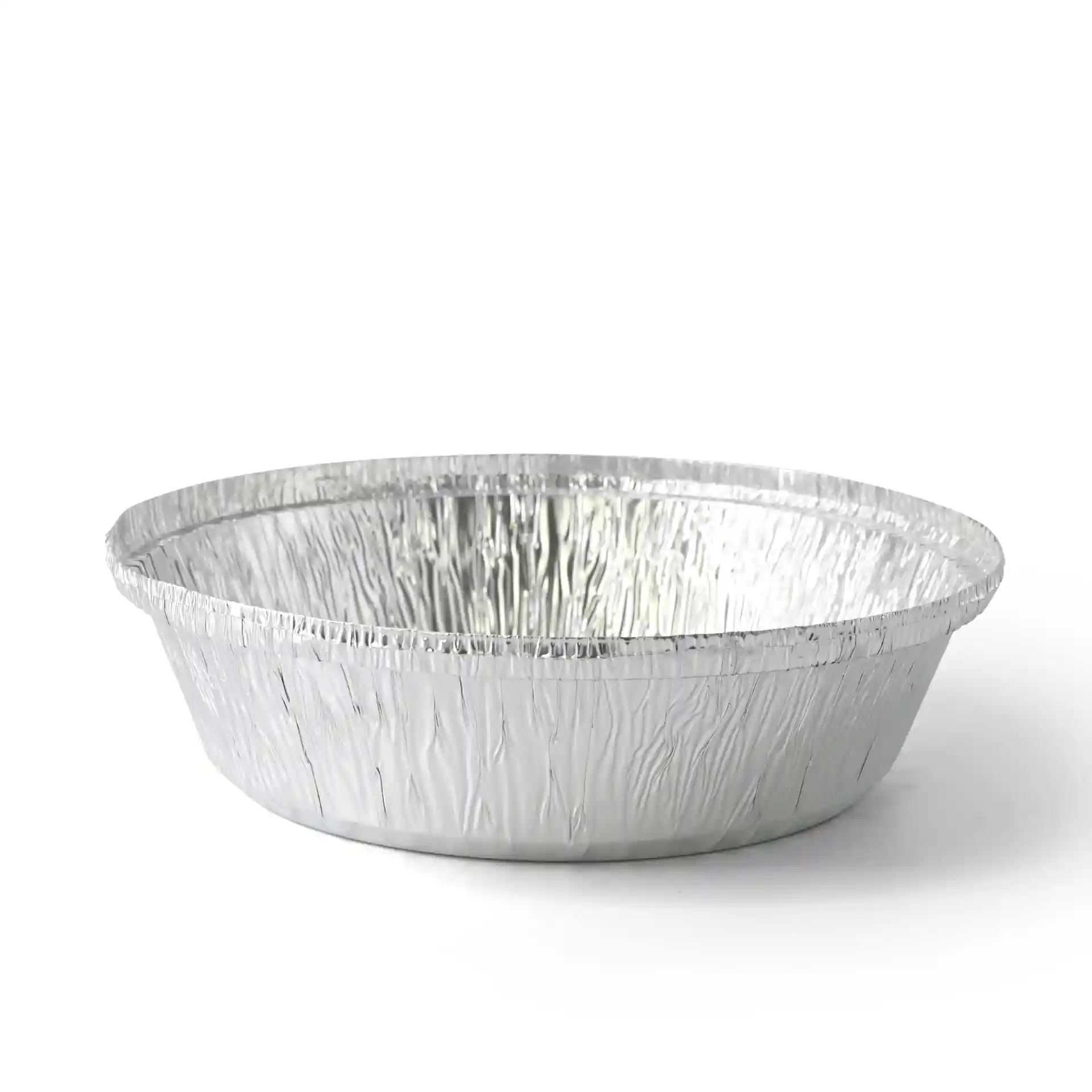 Conteneur rond en aluminium d'une capacité de 830 ml, mesurant 182 mm de diamètre et 43 mm de hauteur.