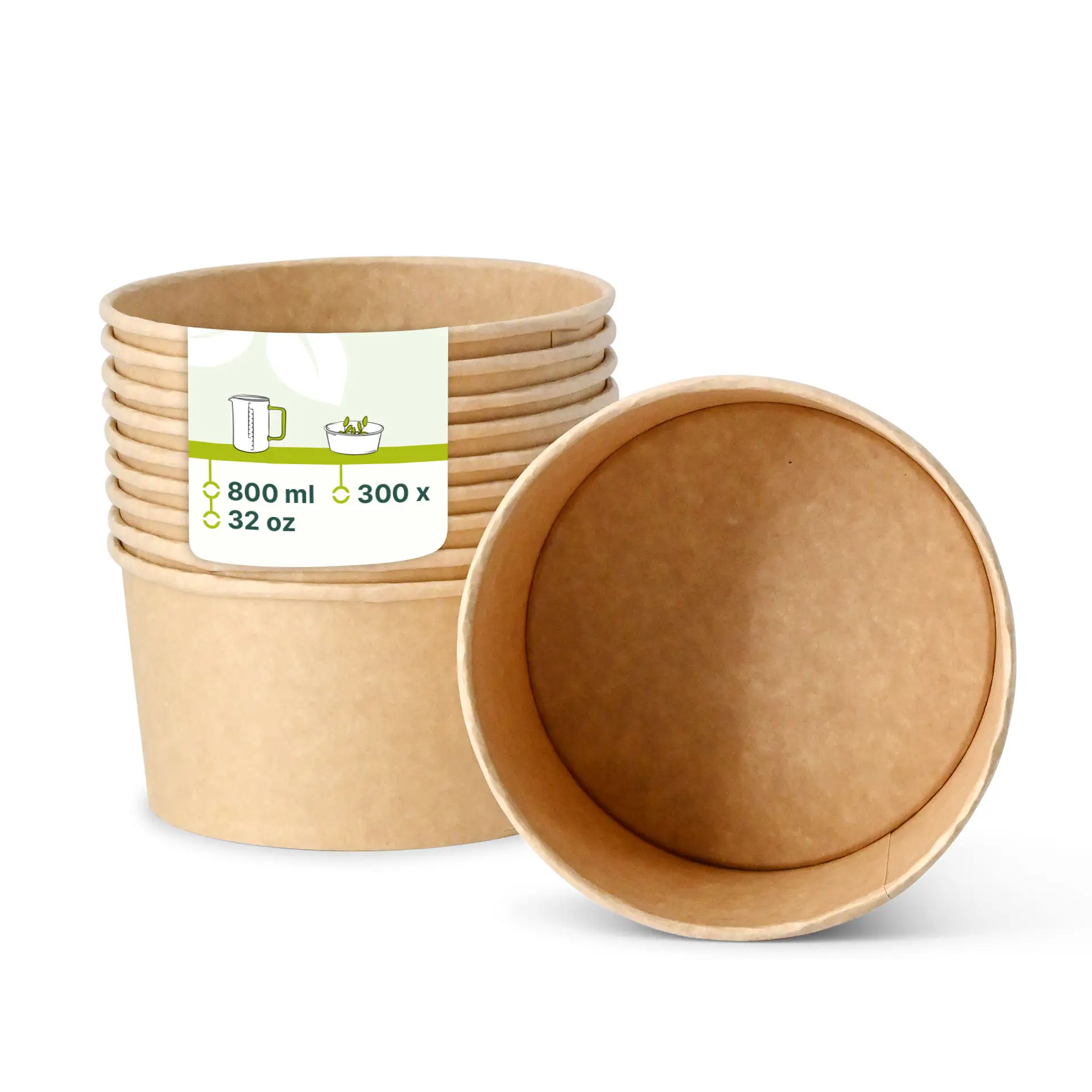 Bol rond en carton kraft brun, 800 ml, Ø 150 mm