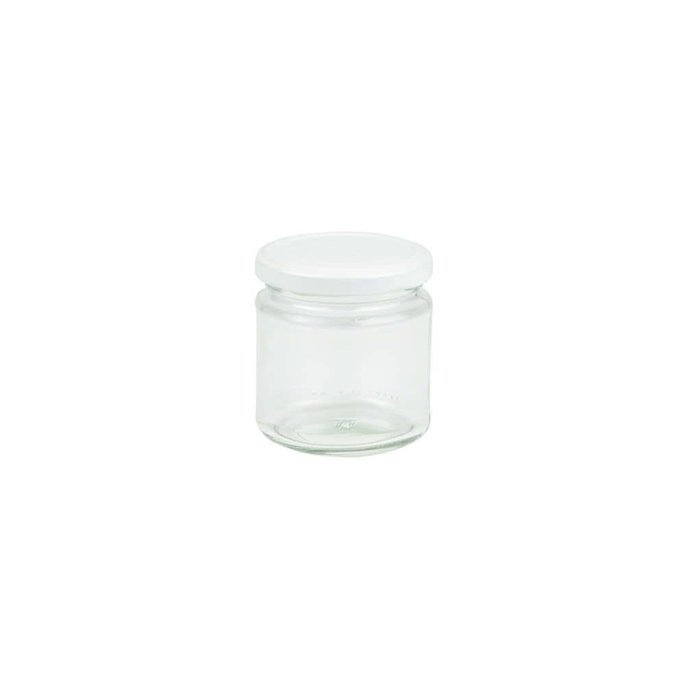 Twist-Off-Gläser 212 ml, klar, Deckel weiß