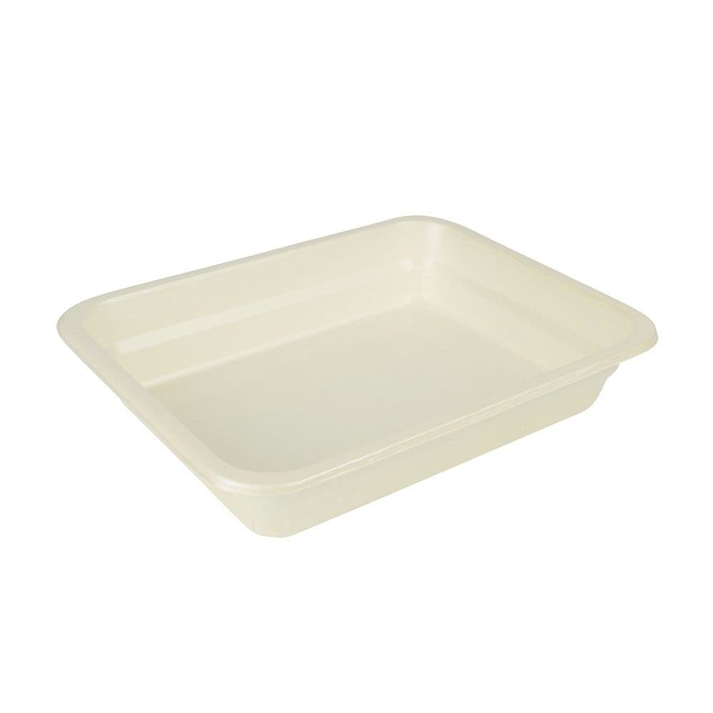 Zellulose-Menü-Schalen 1.300 ml, 25 x 17,7 x 4,5 cm, natur, biobeschichtet