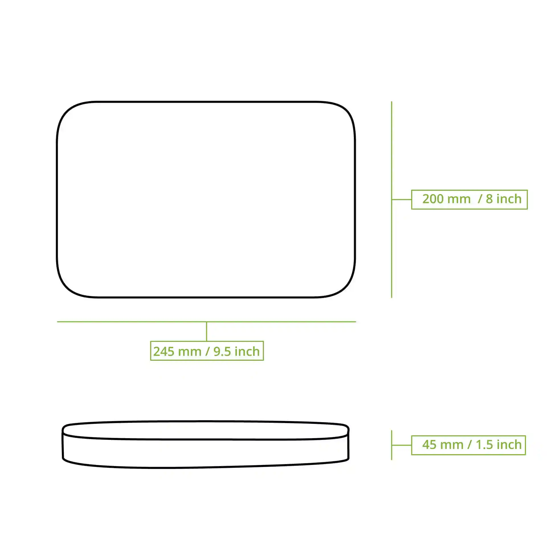 Couvercle réutilisable «merways Box» gris, 24,5 x 20 x 4,5cm, PP