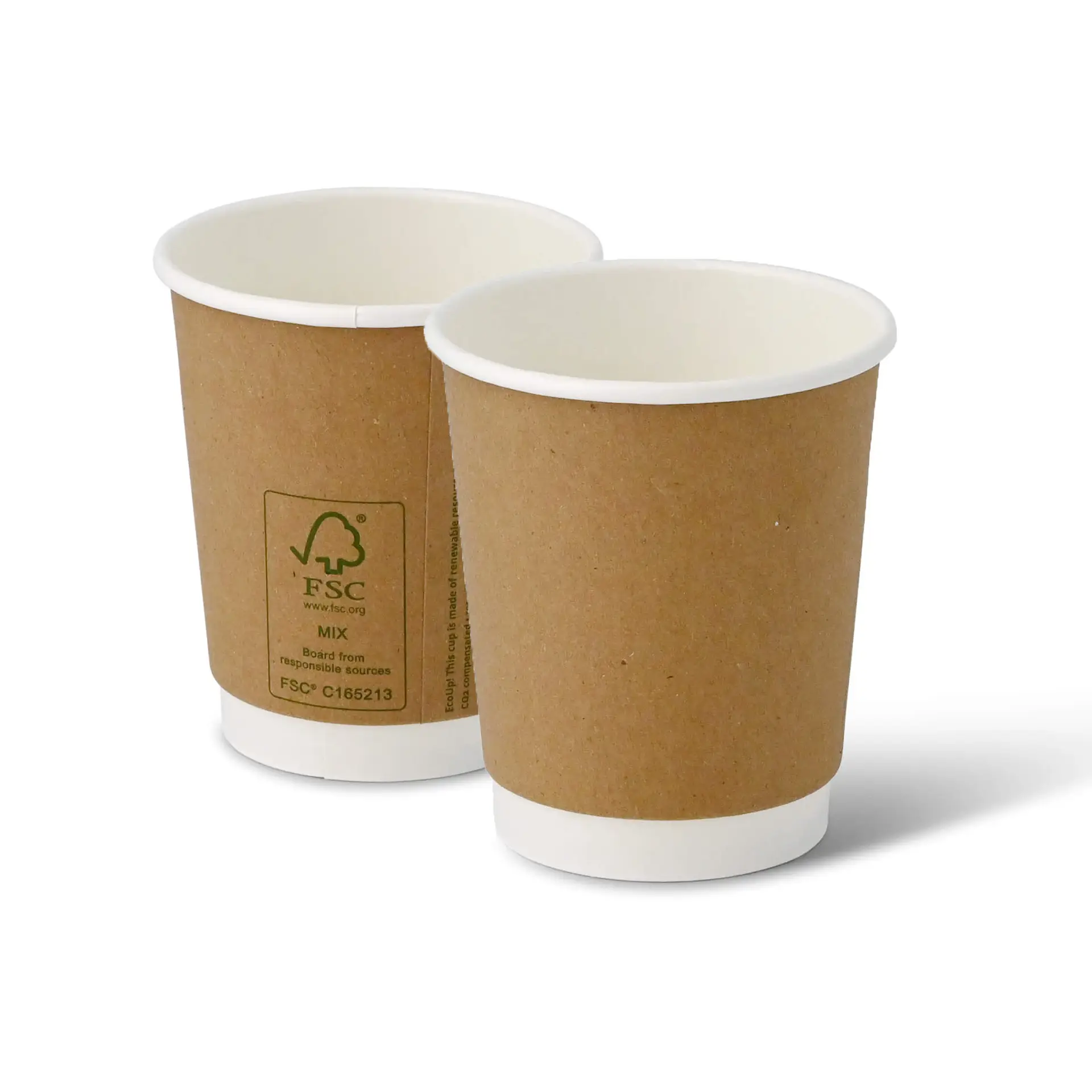 Coffee to go Becher aus Pappe, doppelwandig, 200 ml / 8 oz, Ø 80 mm, braun Coffee to go Becher aus Pappe, doppelwandig, 200 ml / 8 oz, Ø 80 mm, braun