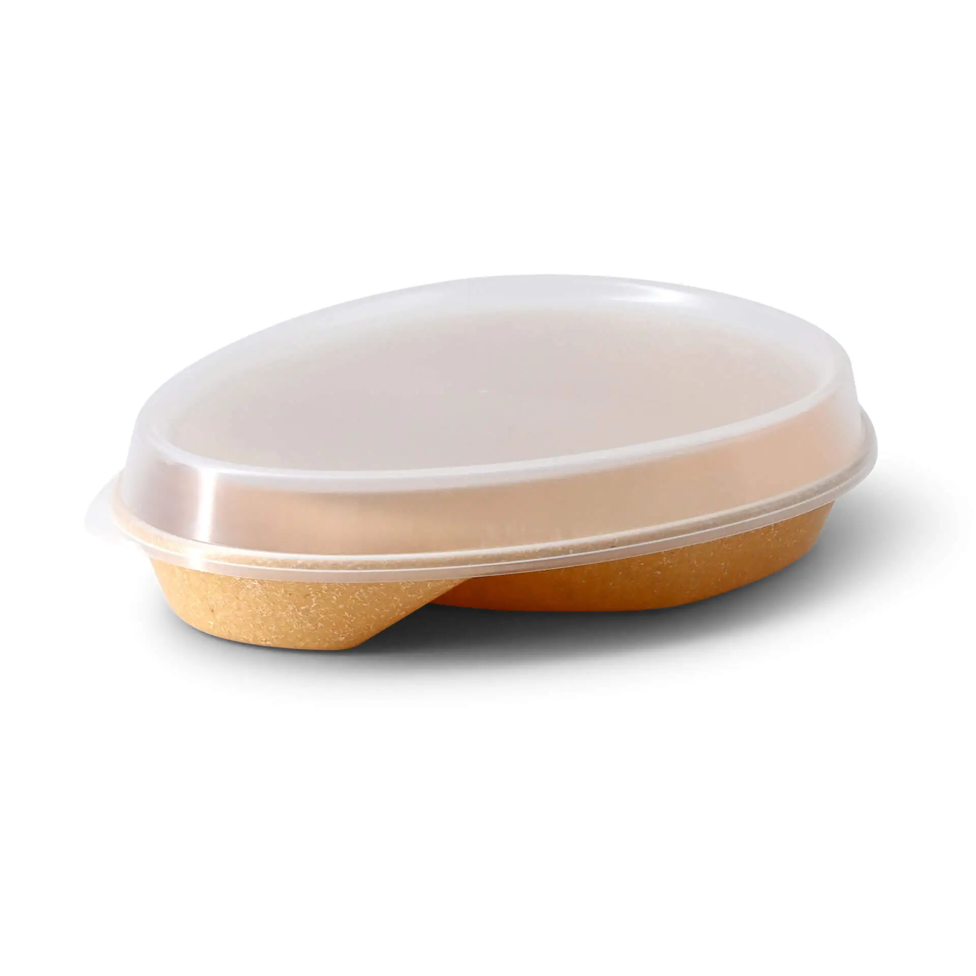 Assiette repas réutilisable "merways Plate" 27,5 x 20 x 3,5 cm, 2 compartiments, ovale, caramel / marron dfc00847-2-fuer-1-mehrweg-menueteller-merways-plate-275-x-20-x-35-cm-2-kammern-tropfenfoermig-karamell-braun-5