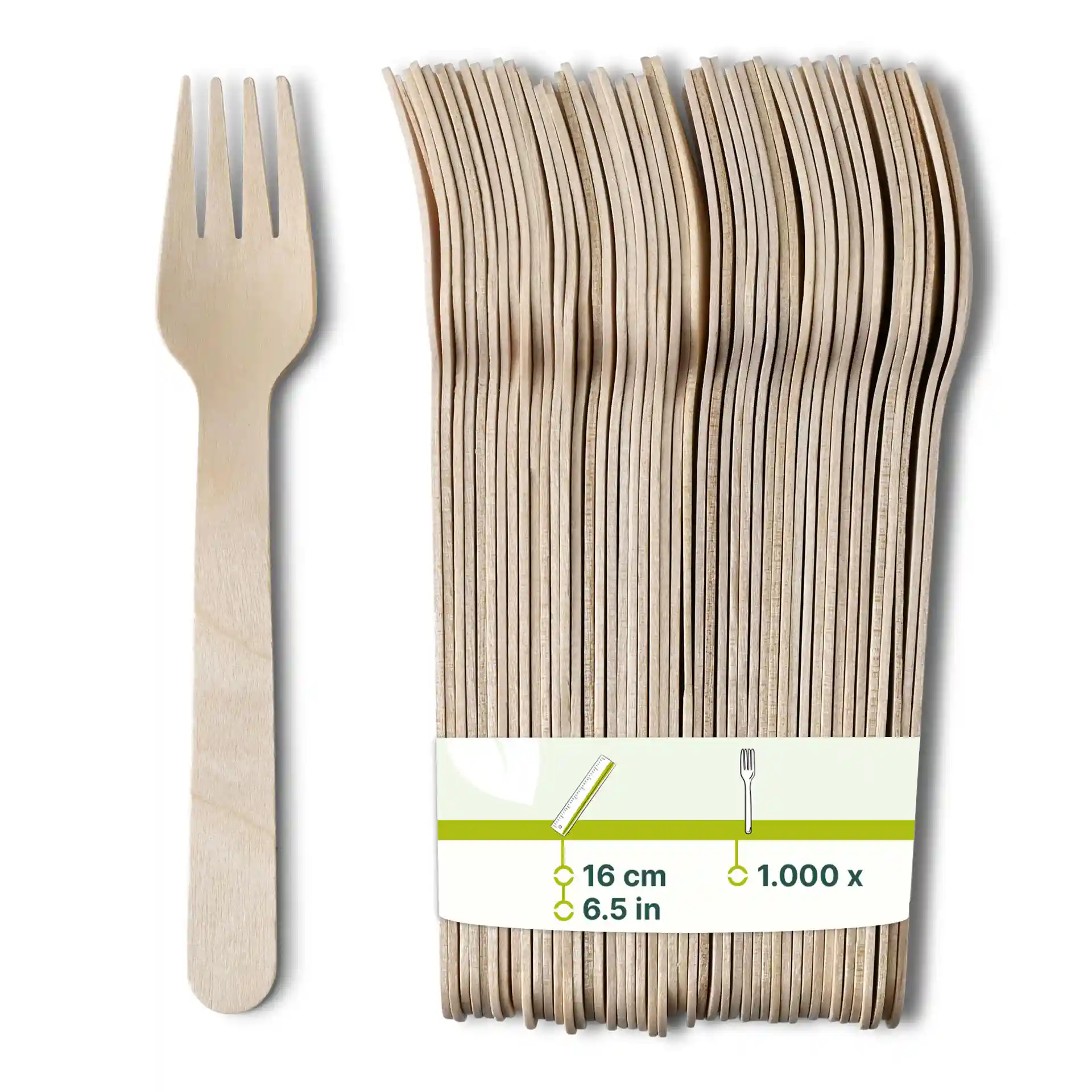 Fourchette en bois 16 cm, revêtement bio