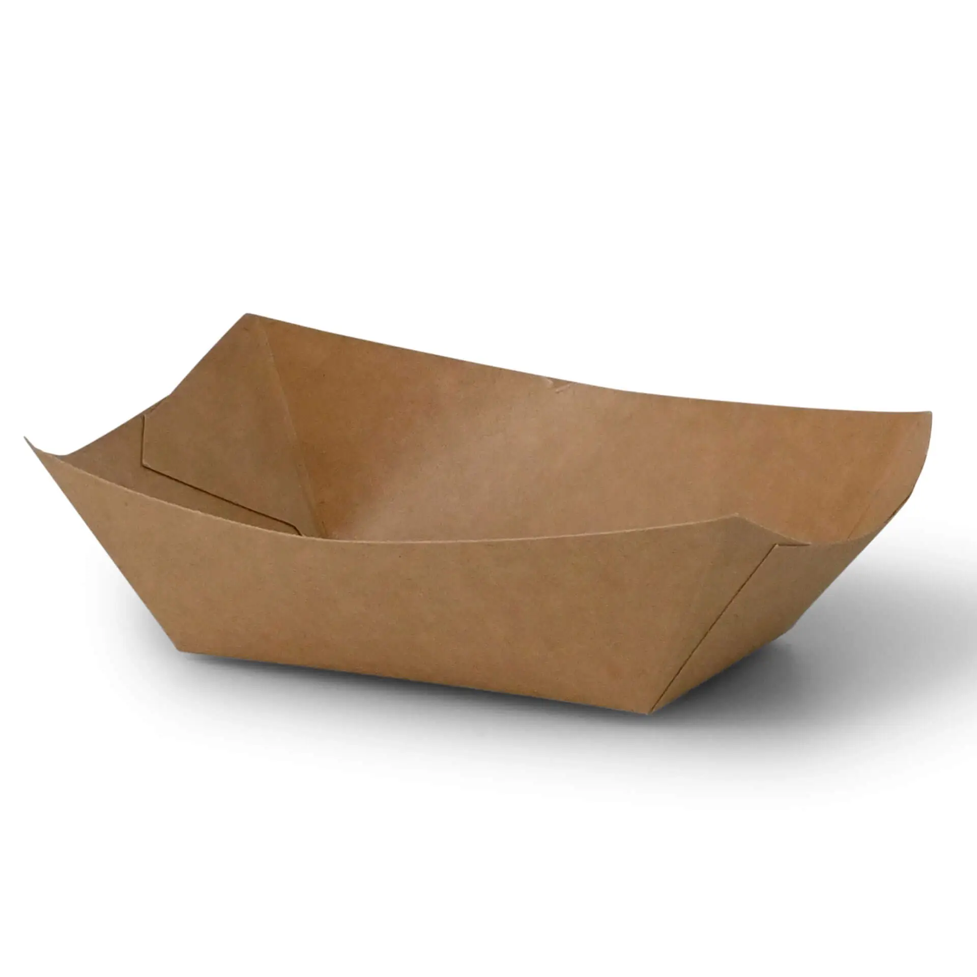 Barquette à snack en carton (revêtue) 200 ml, 13 x 10 x 3 cm, marron