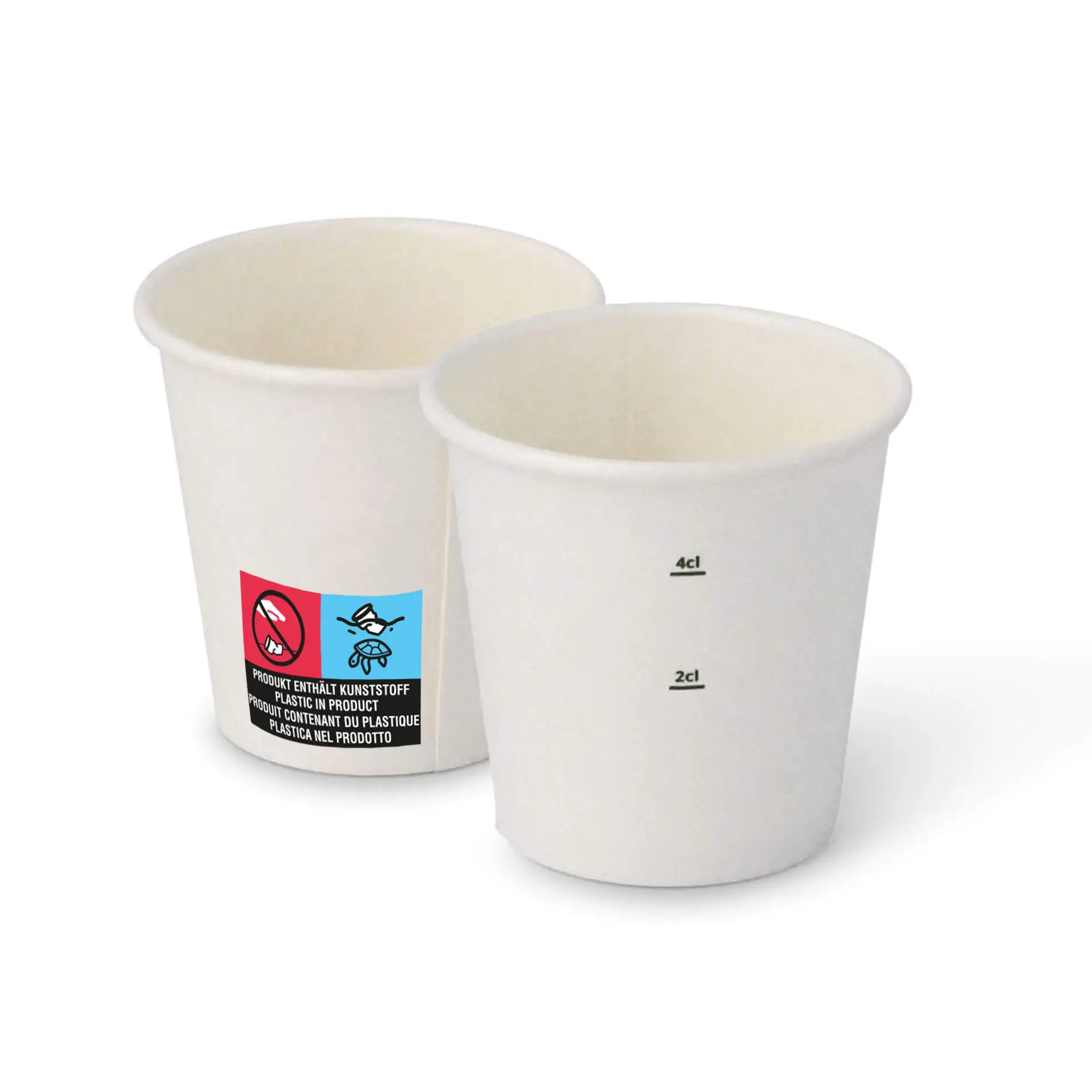 Pappbecher (beschichtet) 50 ml / 2 oz, Ø 50 mm, weiss