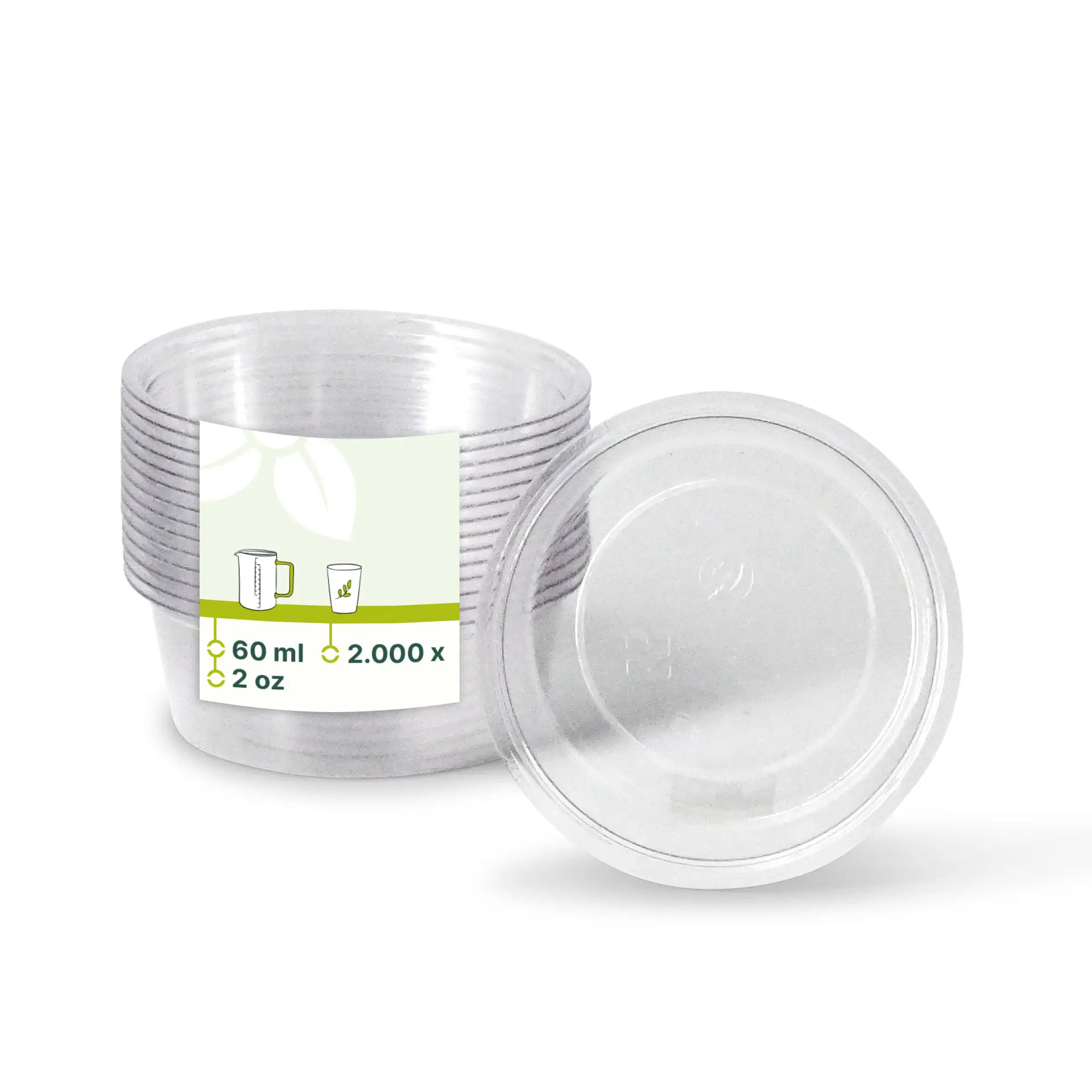 Pot à portions en PLA 60 ml, Ø 70 mm