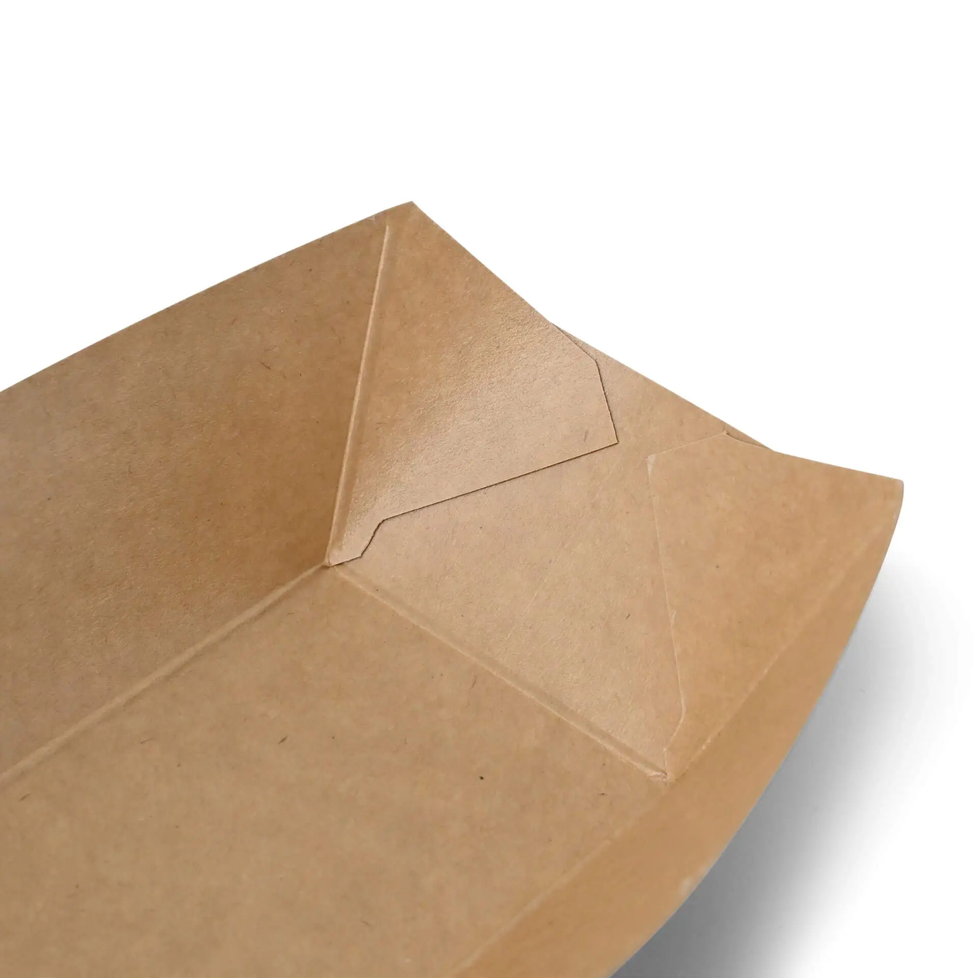 Barquette à snack en carton (revêtue) 200 ml, 13 x 10 x 3 cm, marron