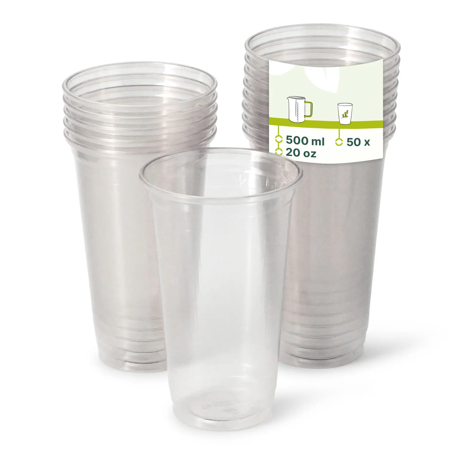 rPET-Klarbecher 500 ml / 20 oz, Ø 95 mm rPET-Klarbecher 500 ml / 20 oz, Ø 95 mm
