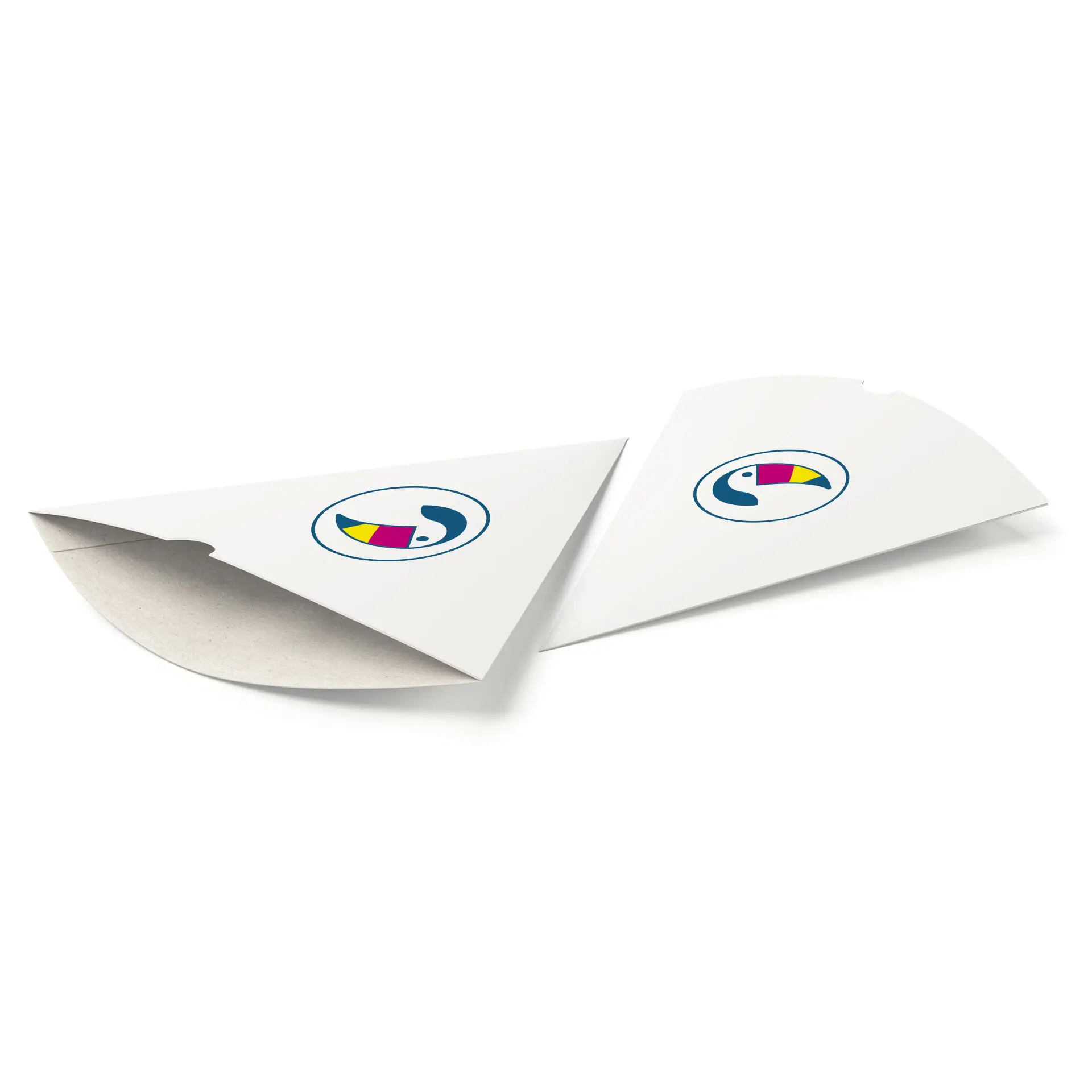 Bedruckte Pommestüte / Spitztüte 18,3 x 13,8 cm, weiss