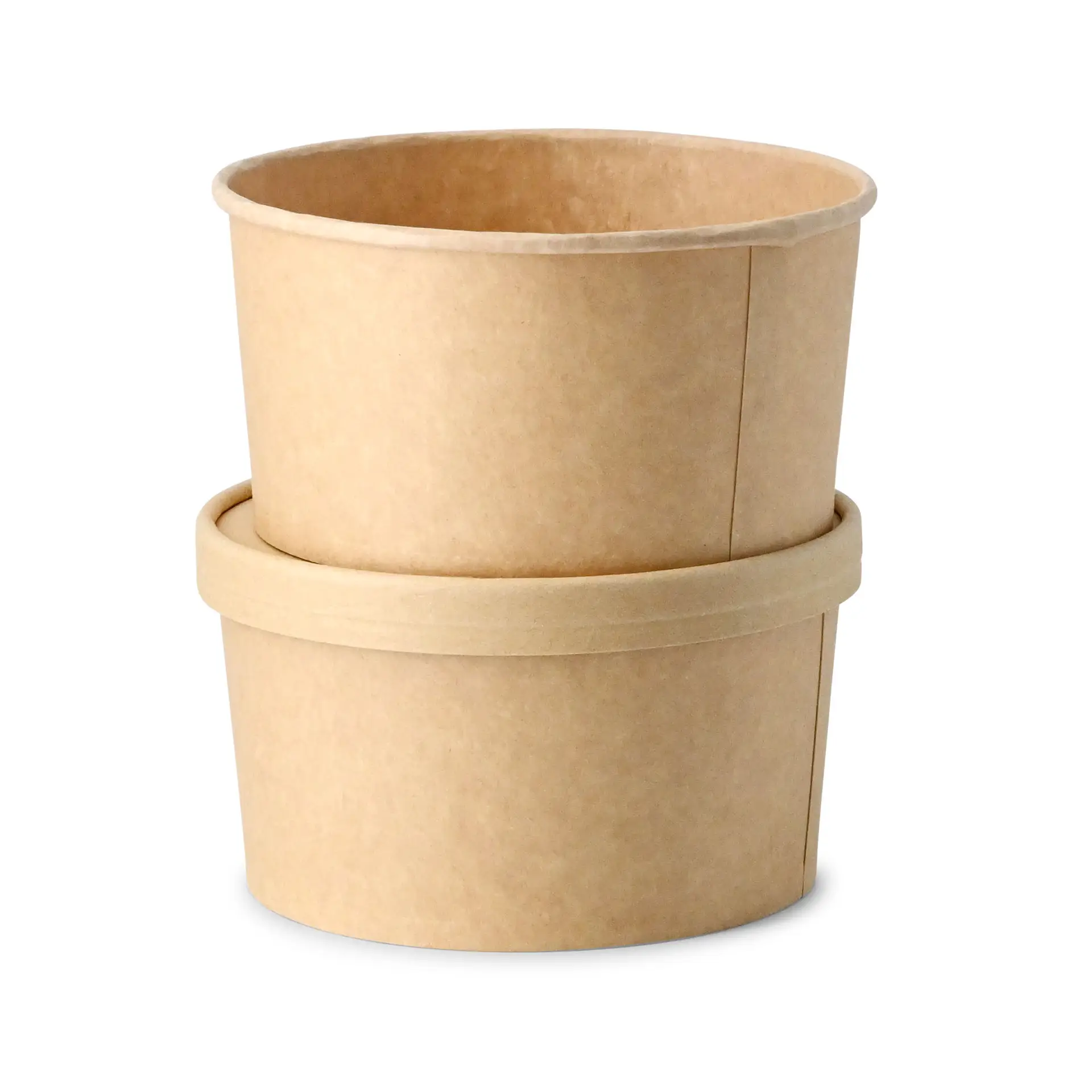 Kartonschale / Salatschale (bio-beschichtet) 800 ml, Ø 150 mm, braun, rund