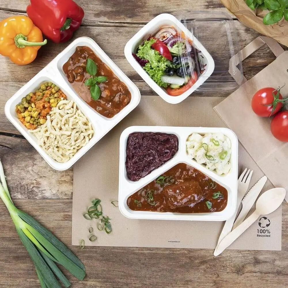 Zellulose-Menü-Schalen 950 ml, 25 x 17,7 x 4,5 cm, 3 Kammern, natur, biobeschichtet dfc096301-zellulose-menue-schalen-950-ml-25-x-177-x-45-cm-3-kammern-natur-biobeschichtet-3