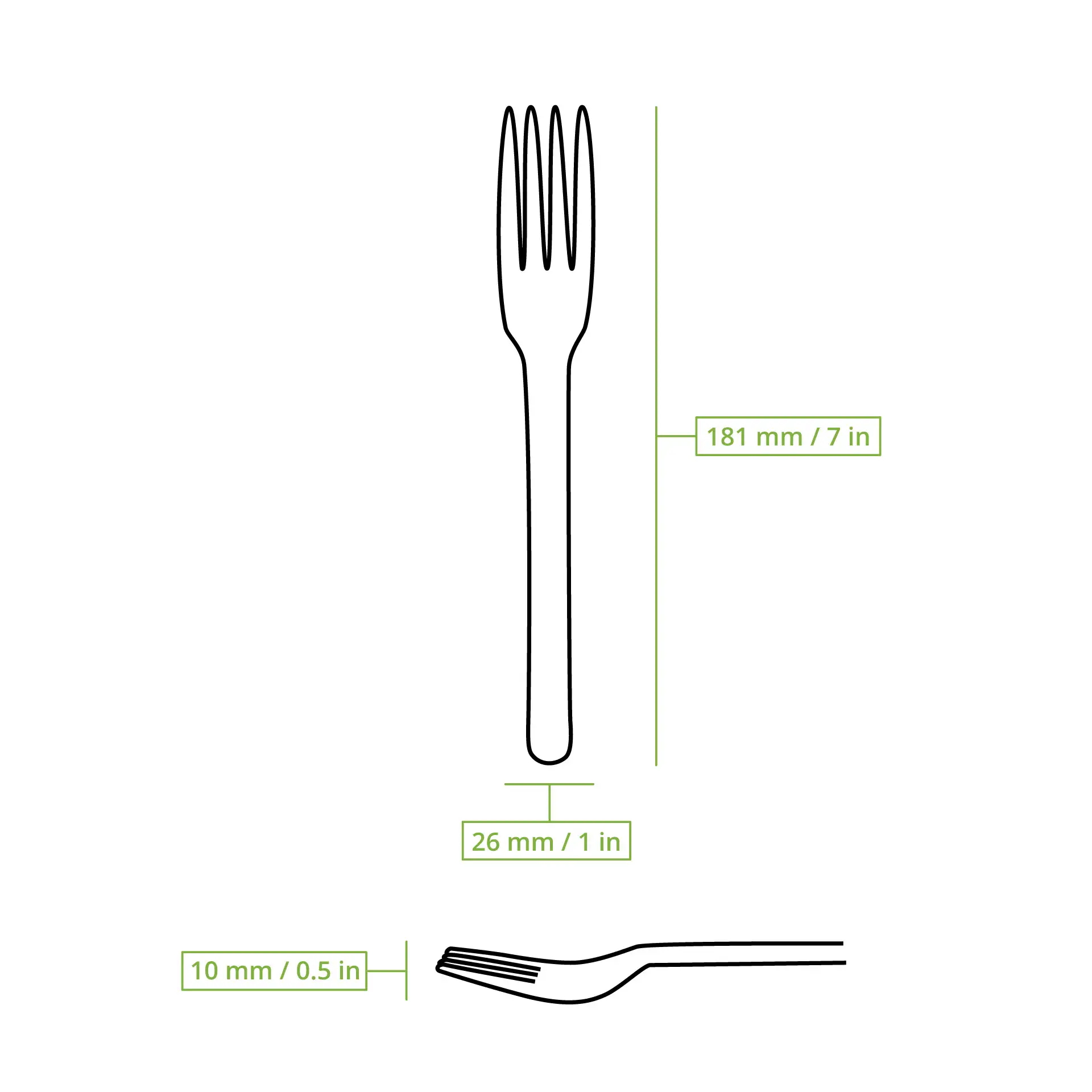 Fourchettes réutilisables "merways Cutlery" 18 cm, poivre / gris Fourchettes réutilisables "merways Cutlery" 18 cm, poivre / gris