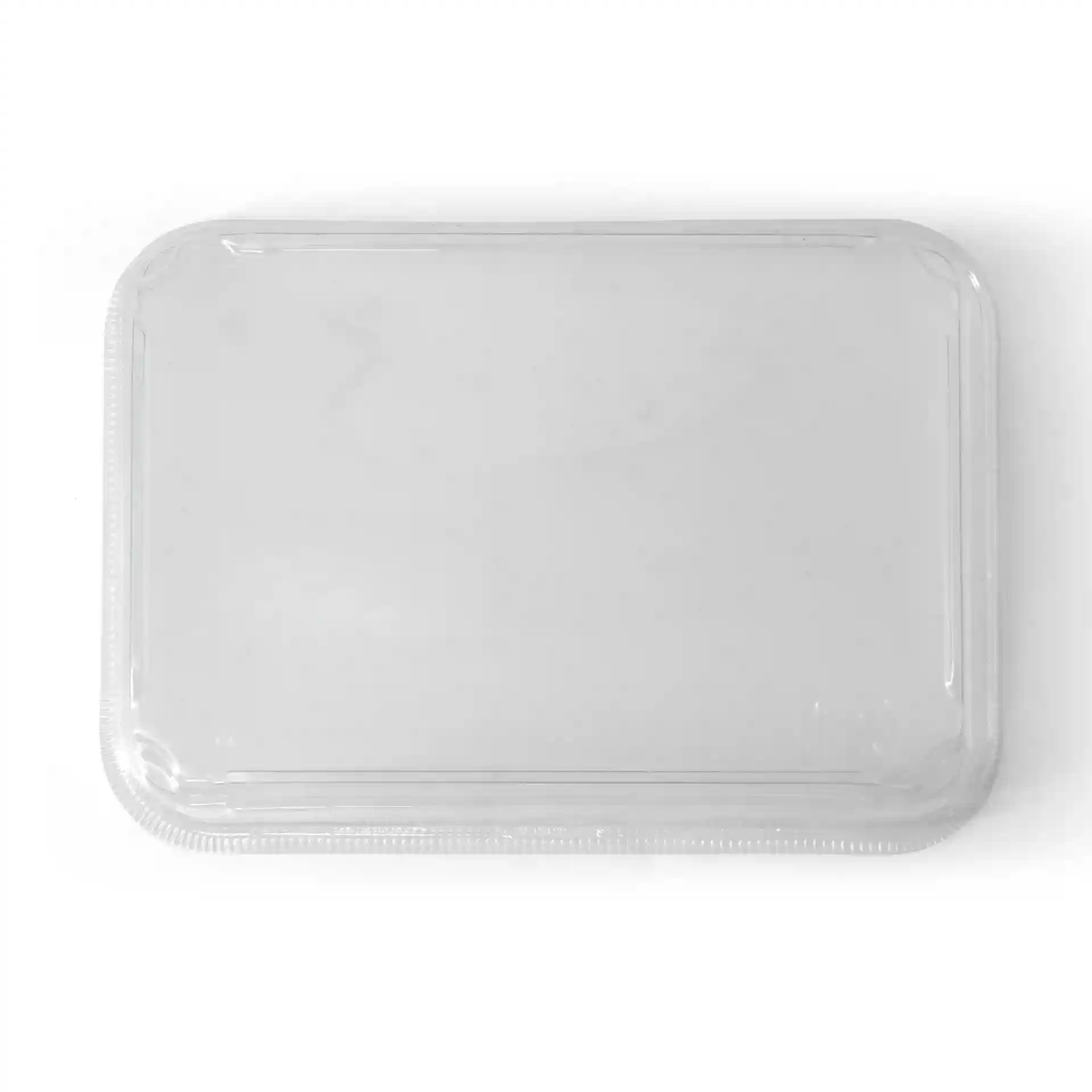 Coperchio in PET trasparente per scatole di sushi, misura 22 x 14 cm, altezza 3 cm.