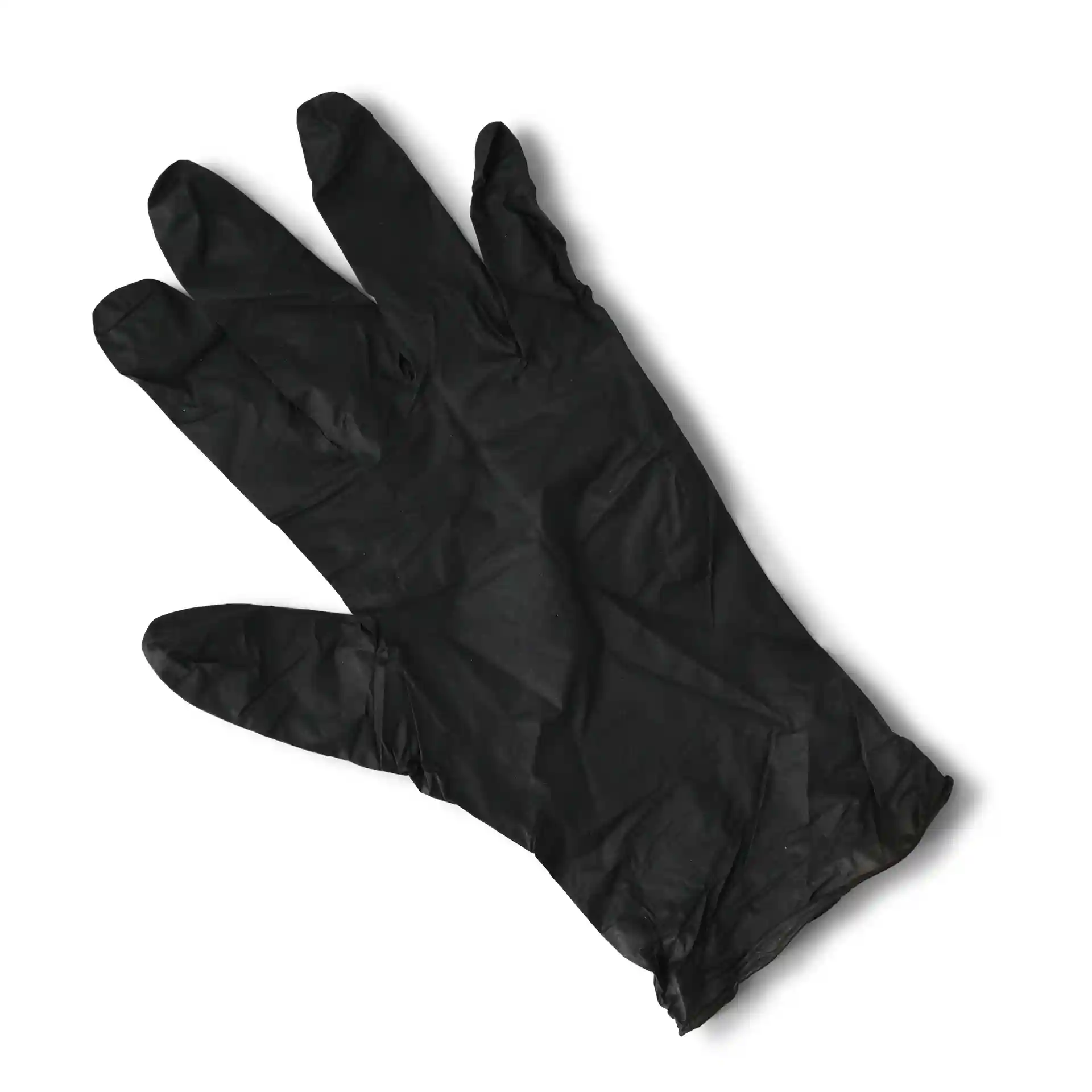 Gant en nitrile noir, taille L, présenté à plat sur fond blanc.